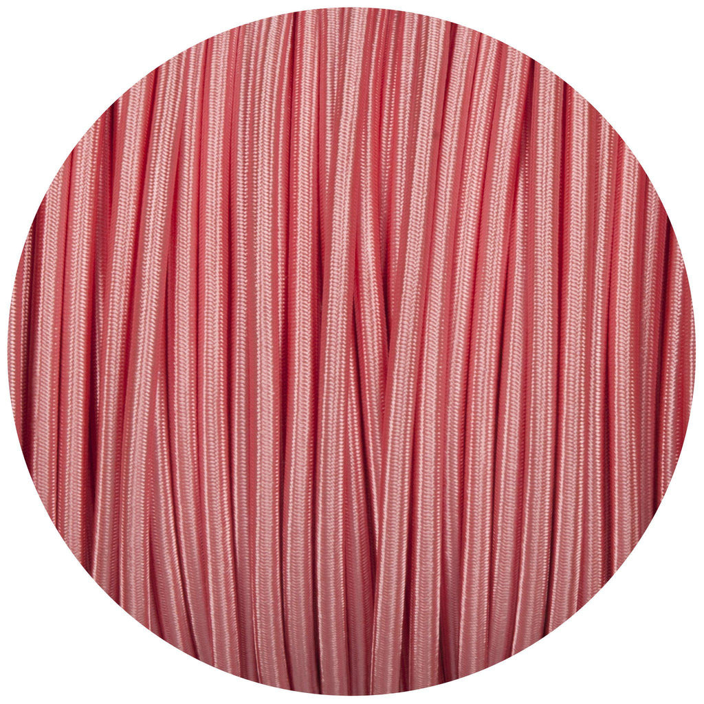Baby Pink Round Fabric Braided Cable-Fabric Cable-Yester Home