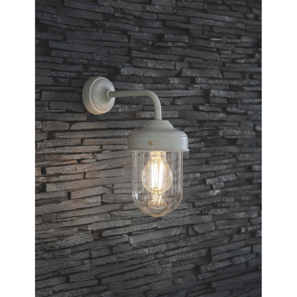 Barn Light in Lily White - Steel-Outdoor Lighting-Yester Home