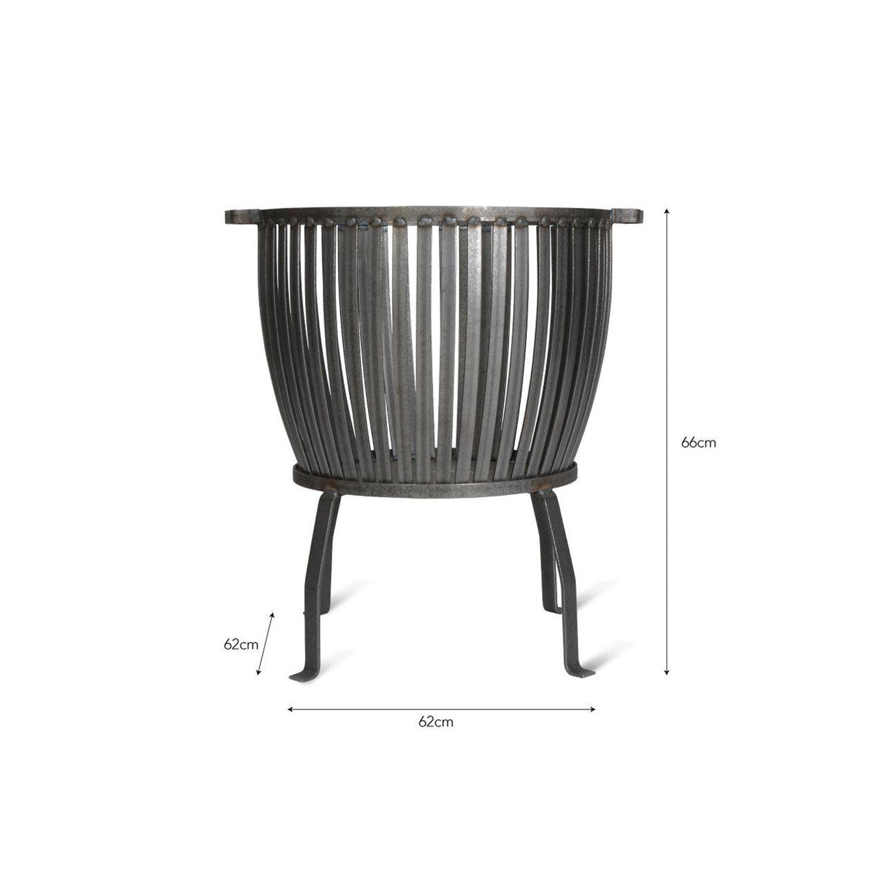 Barrington Fire Pit, Large - Steel-Fire Pits & Braziers-Yester Home