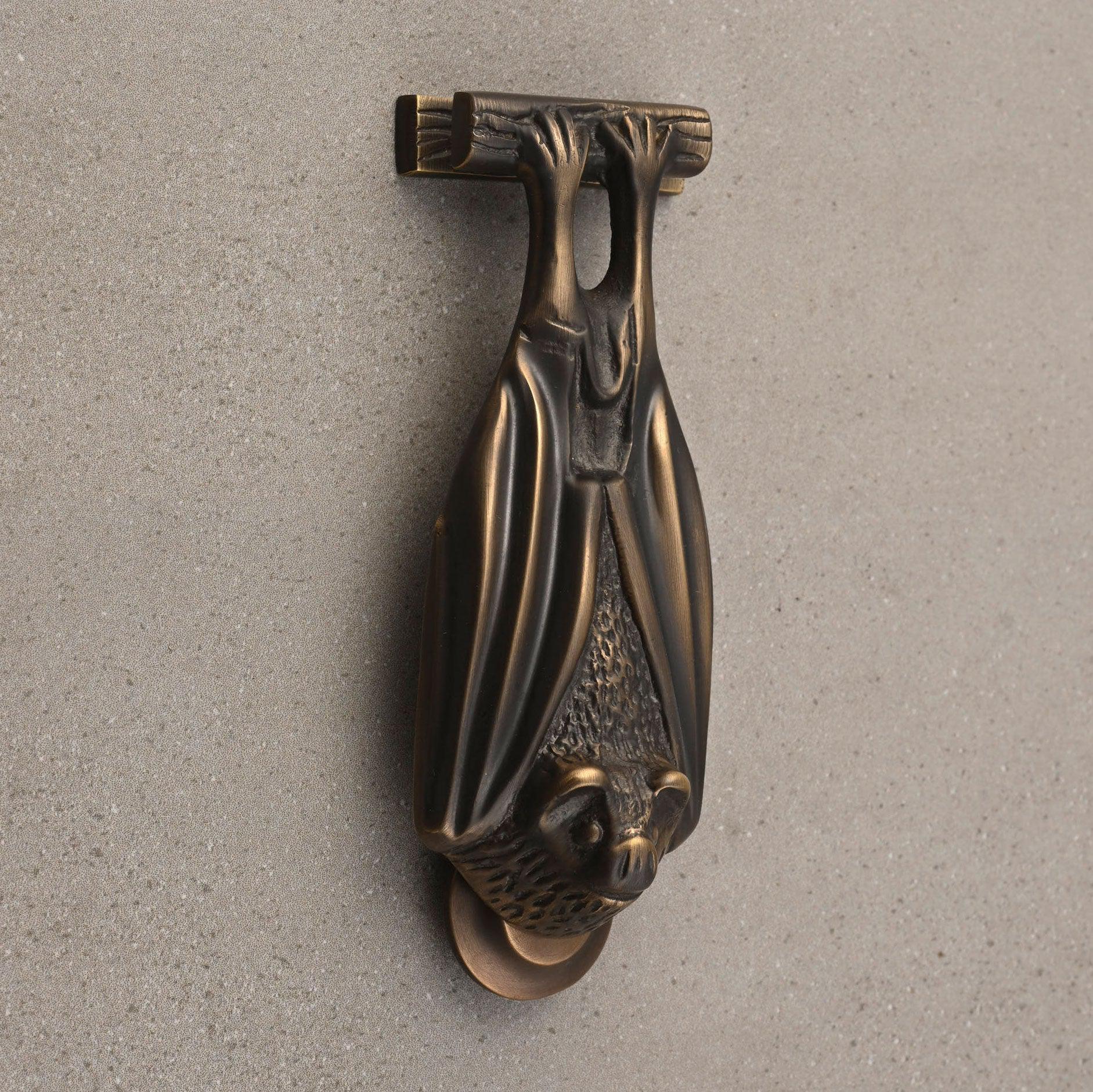 Bat Door Knocker | Solid Brass-Door Knocker-Yester Home