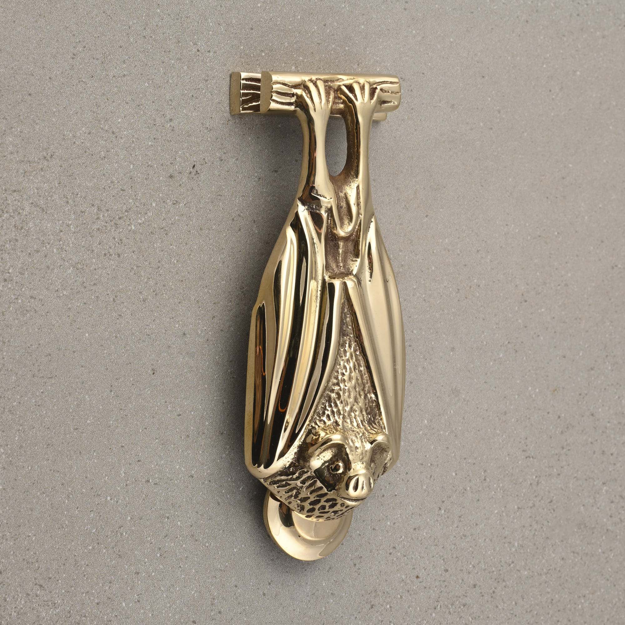 Bat Door Knocker | Solid Brass-Door Knocker-Yester Home