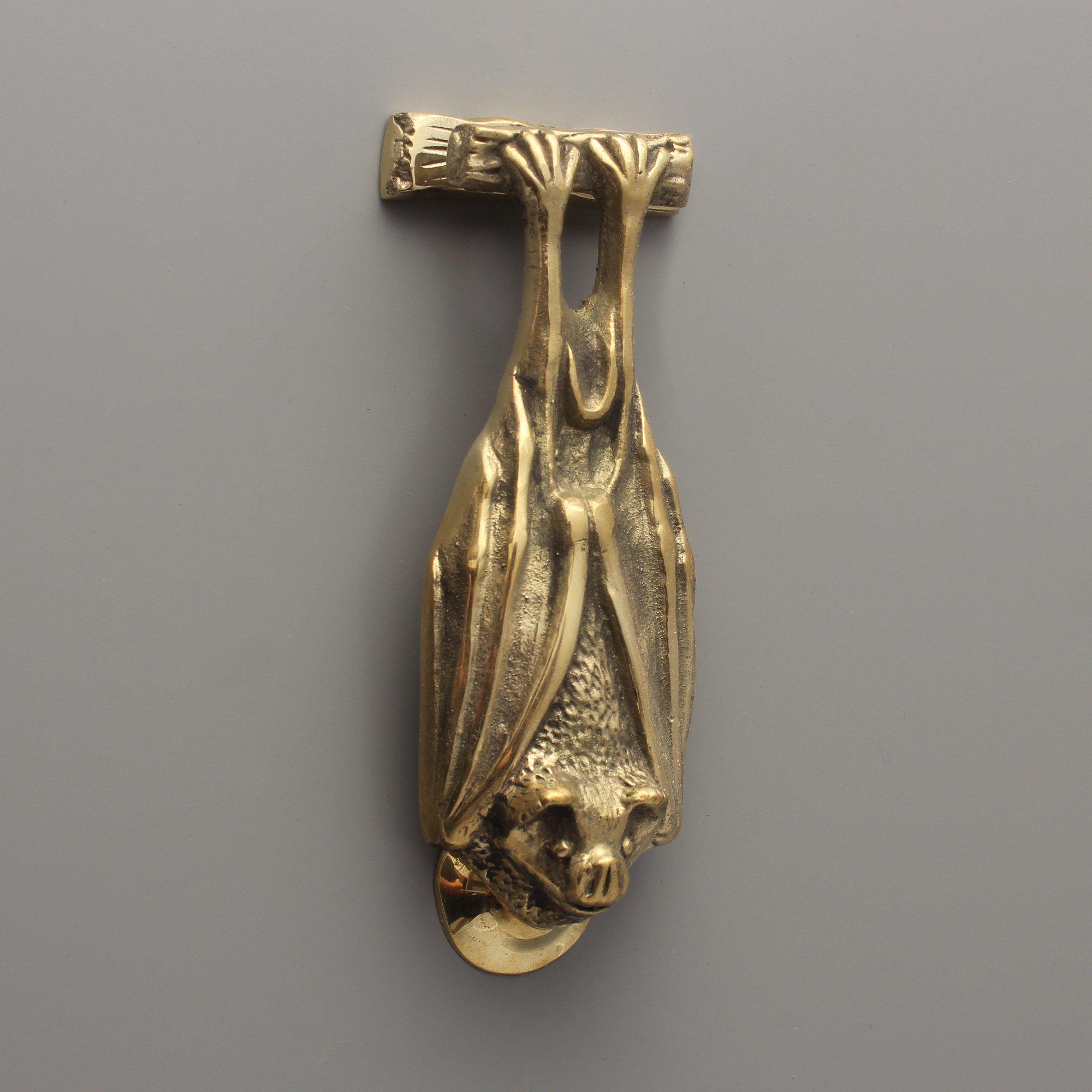 Bat Door Knocker | Solid Brass-Door Knocker-Yester Home