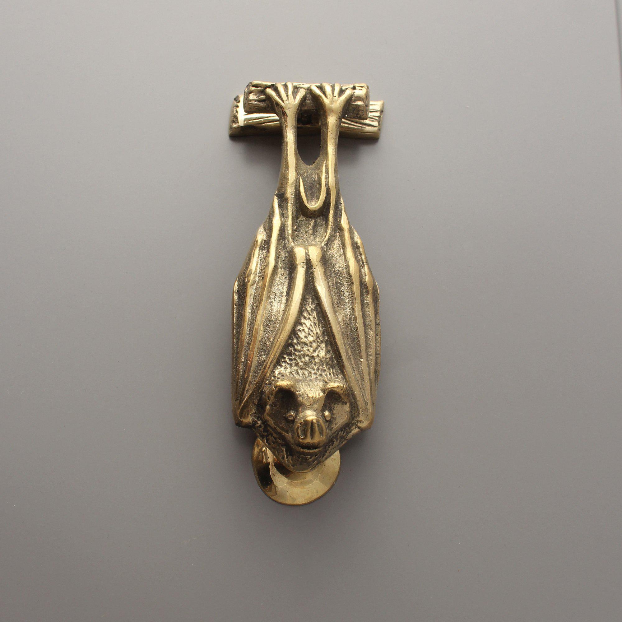Bat Door Knocker | Solid Brass-Door Knocker-Yester Home