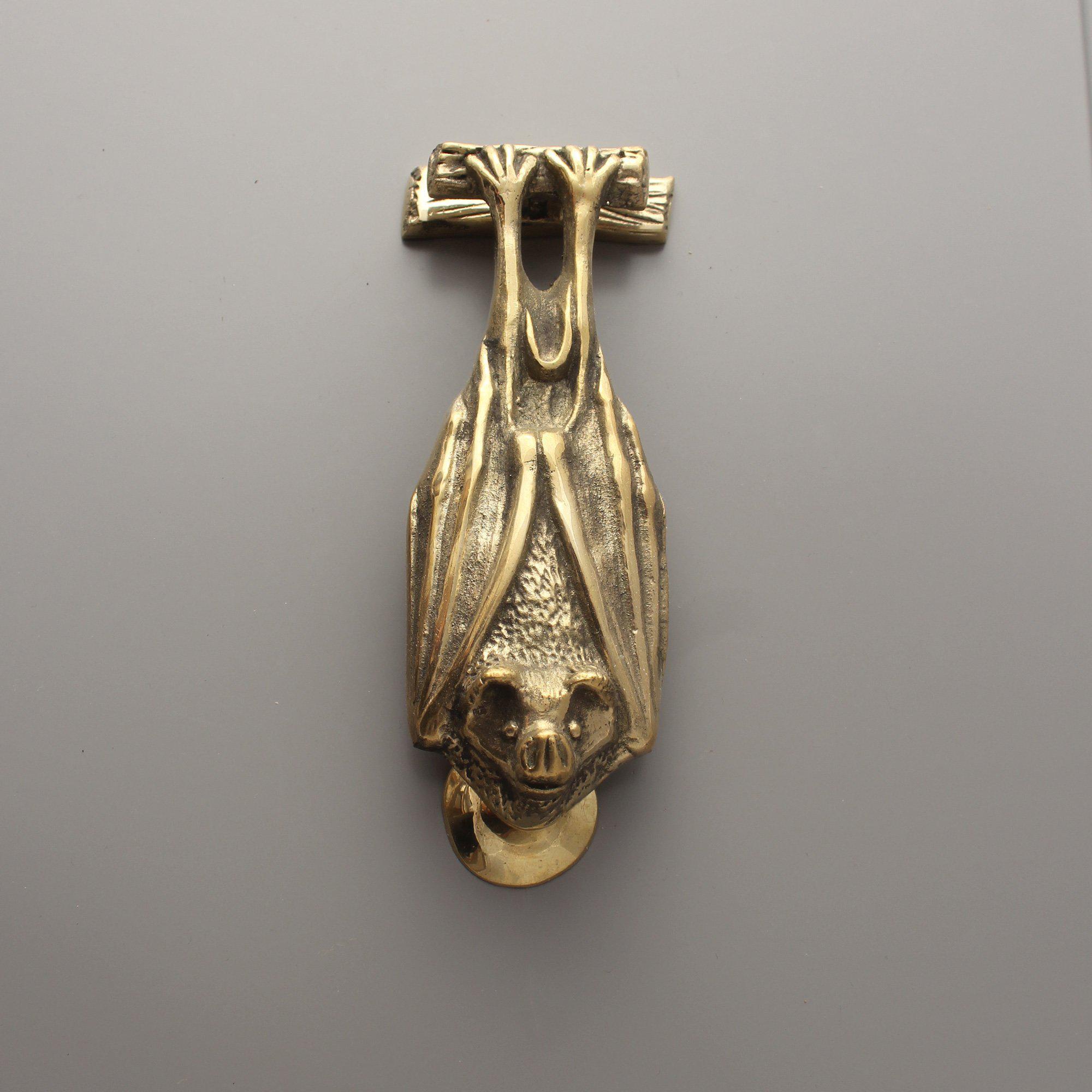 Bat Door Knocker | Solid Brass-Door Knocker-Yester Home
