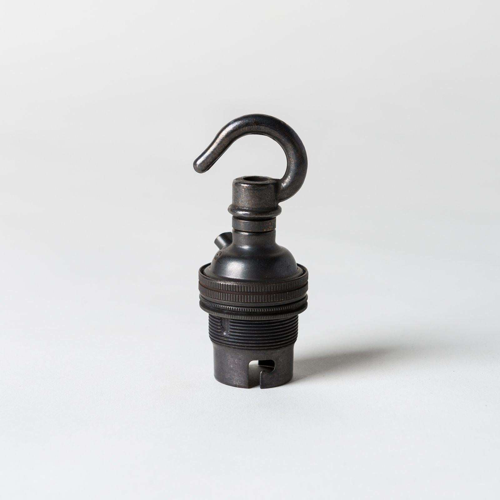 Bayonet Period Lampholder with hook - All Colours-Lampholders-Yester Home