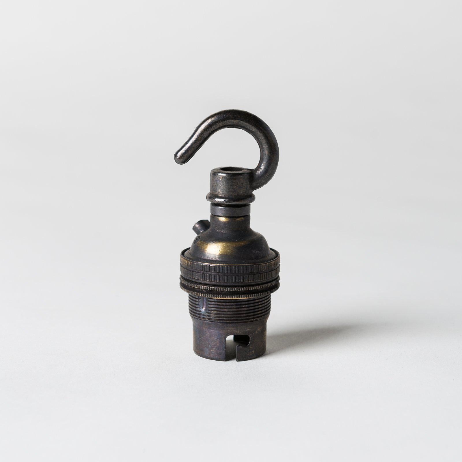 Bayonet Period Lampholder with hook - All Colours-Lampholders-Yester Home
