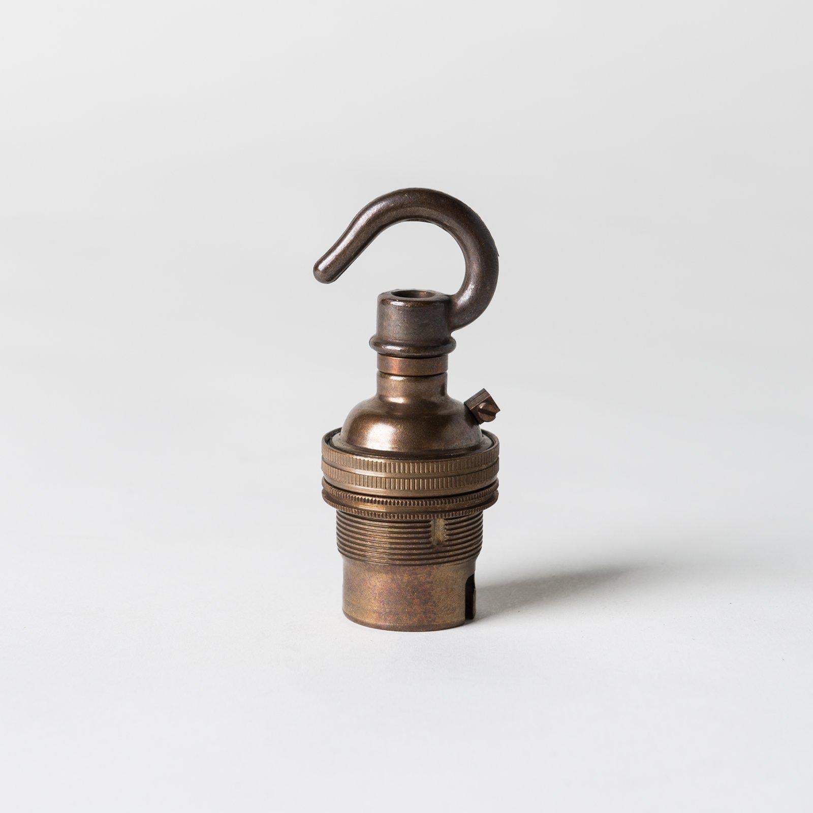 Bayonet Period Lampholder with hook - All Colours-Lampholders-Yester Home