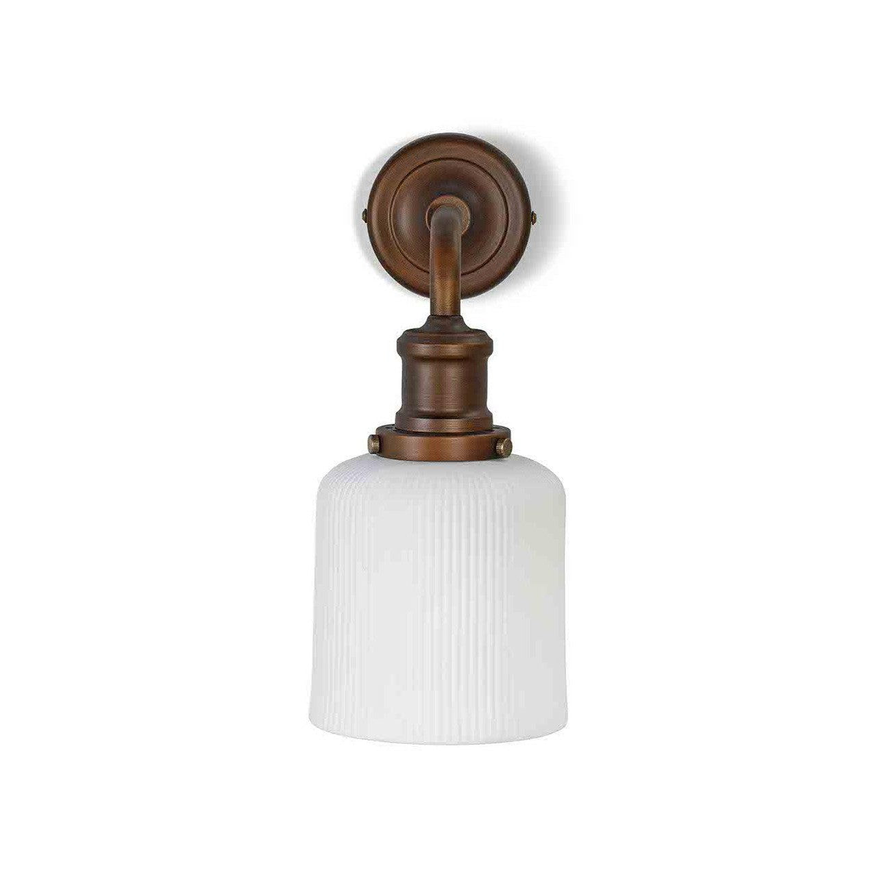 Beaulieu Ceramic Fluted Cylinder Wall Light | Antique Bronze - Wall Lights - Garden Trading - Yester Home