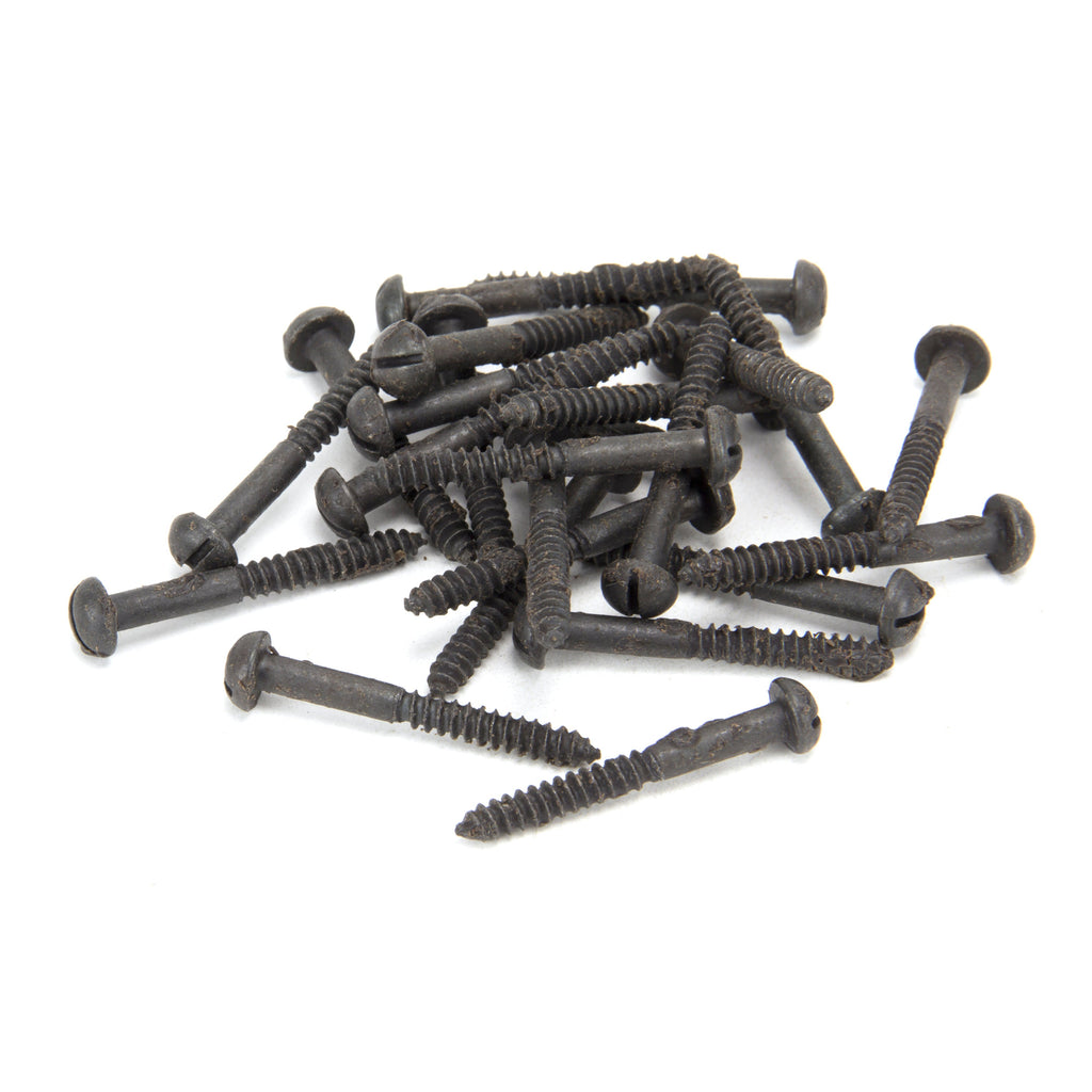 Beeswax 10 x 1 1/2" Round Head Screws (25) | From The Anvil-Screws & Bolts-Yester Home