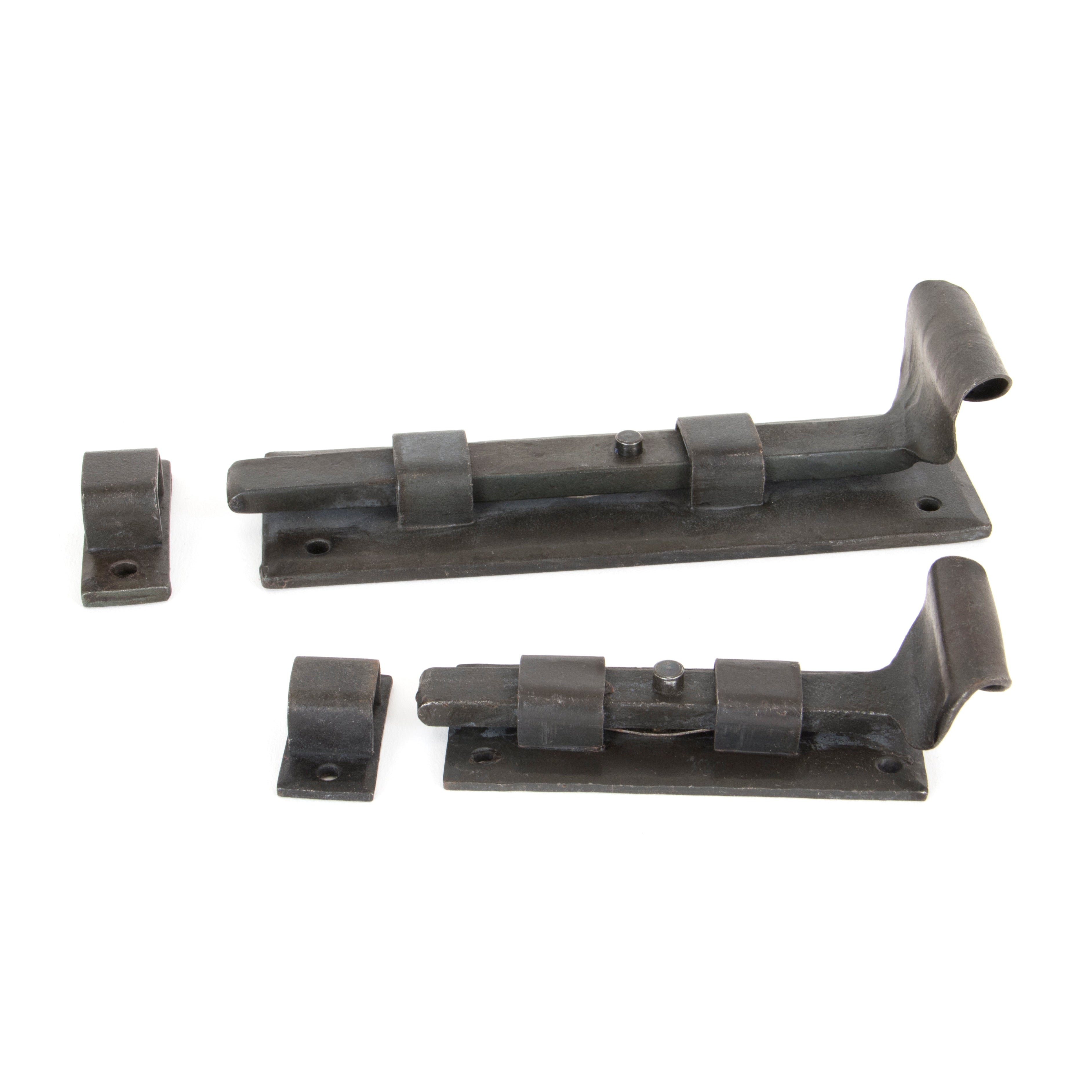 Beeswax 6" Straight Door Bolt | From The Anvil-Bolts-Yester Home