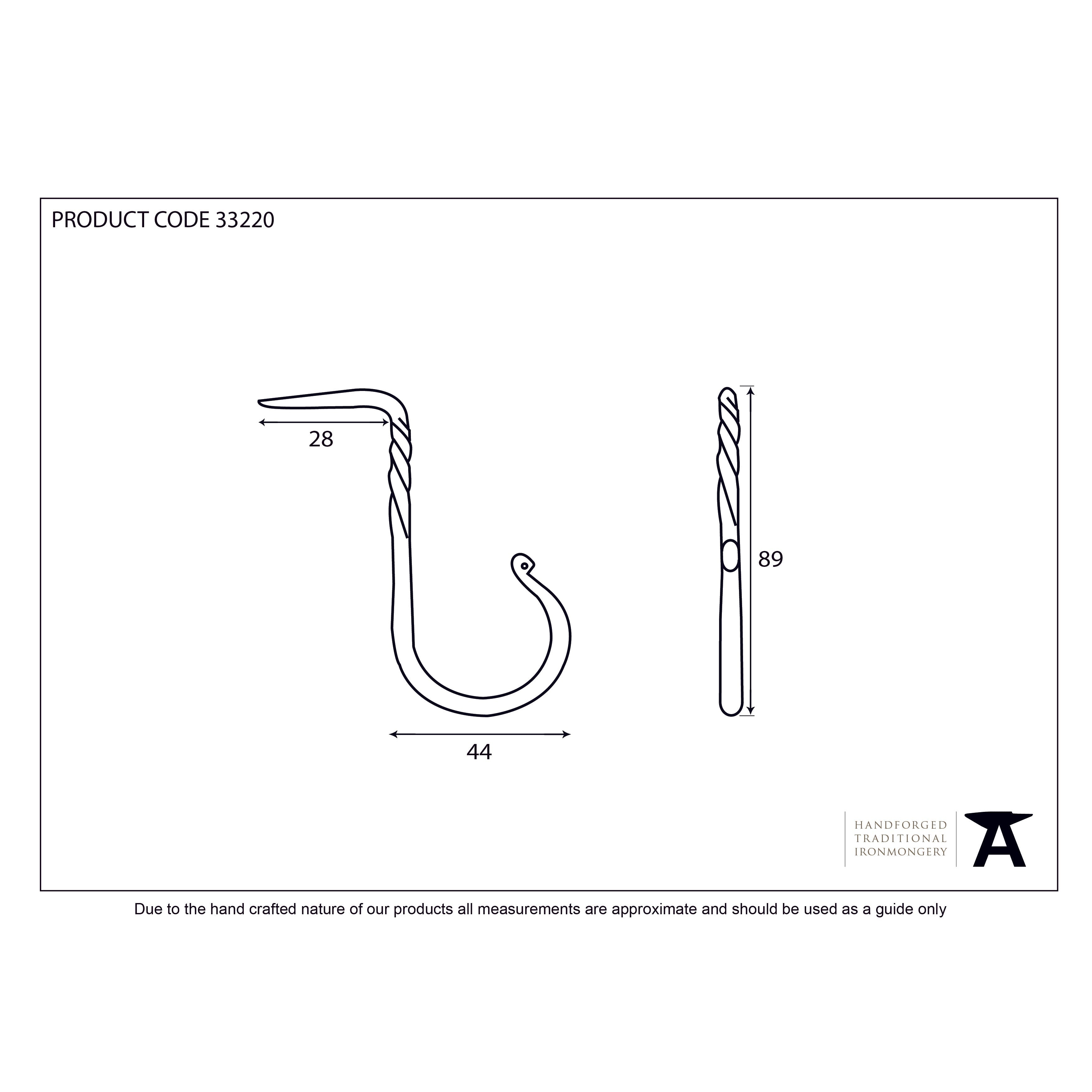 Beeswax Cup Hook - Large | From The Anvil-Cup Hooks-Yester Home