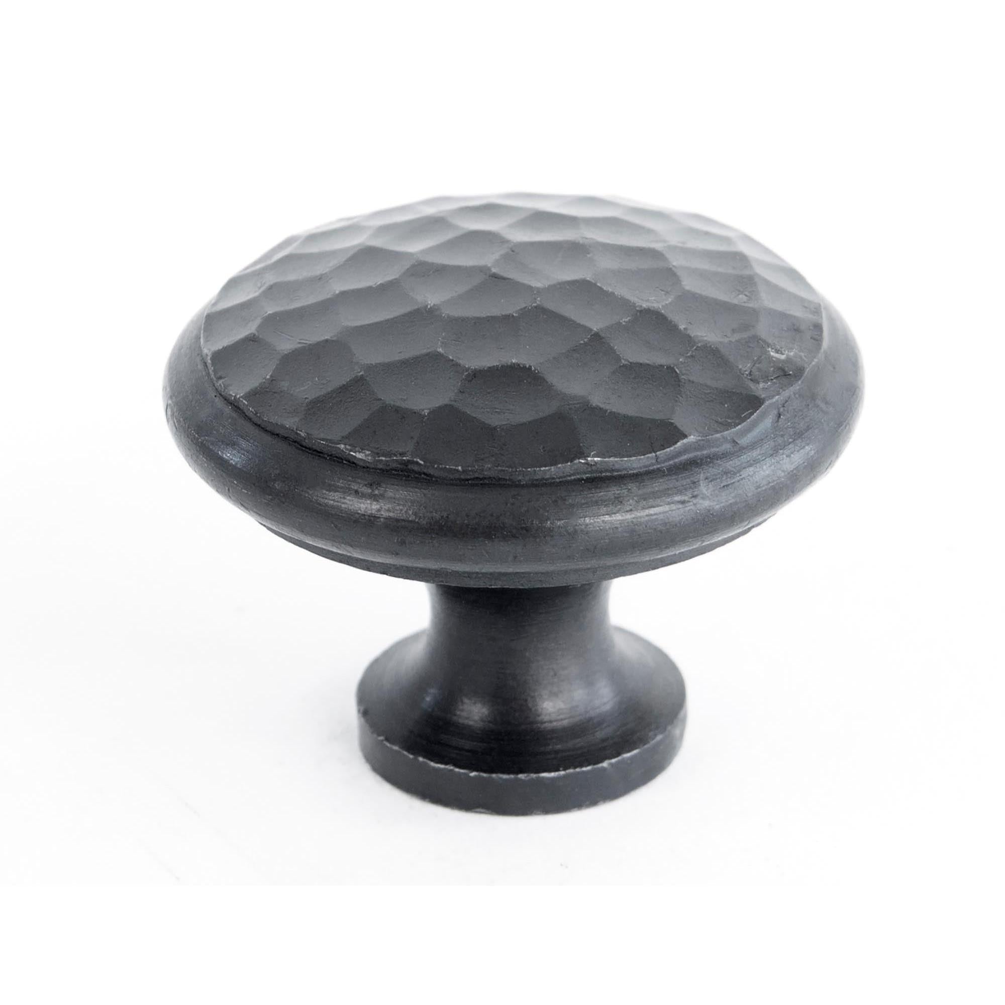 Beeswax Hammered Cabinet Knob - Large | From The Anvil - Cabinet Knobs - From The Anvil - Yester Home