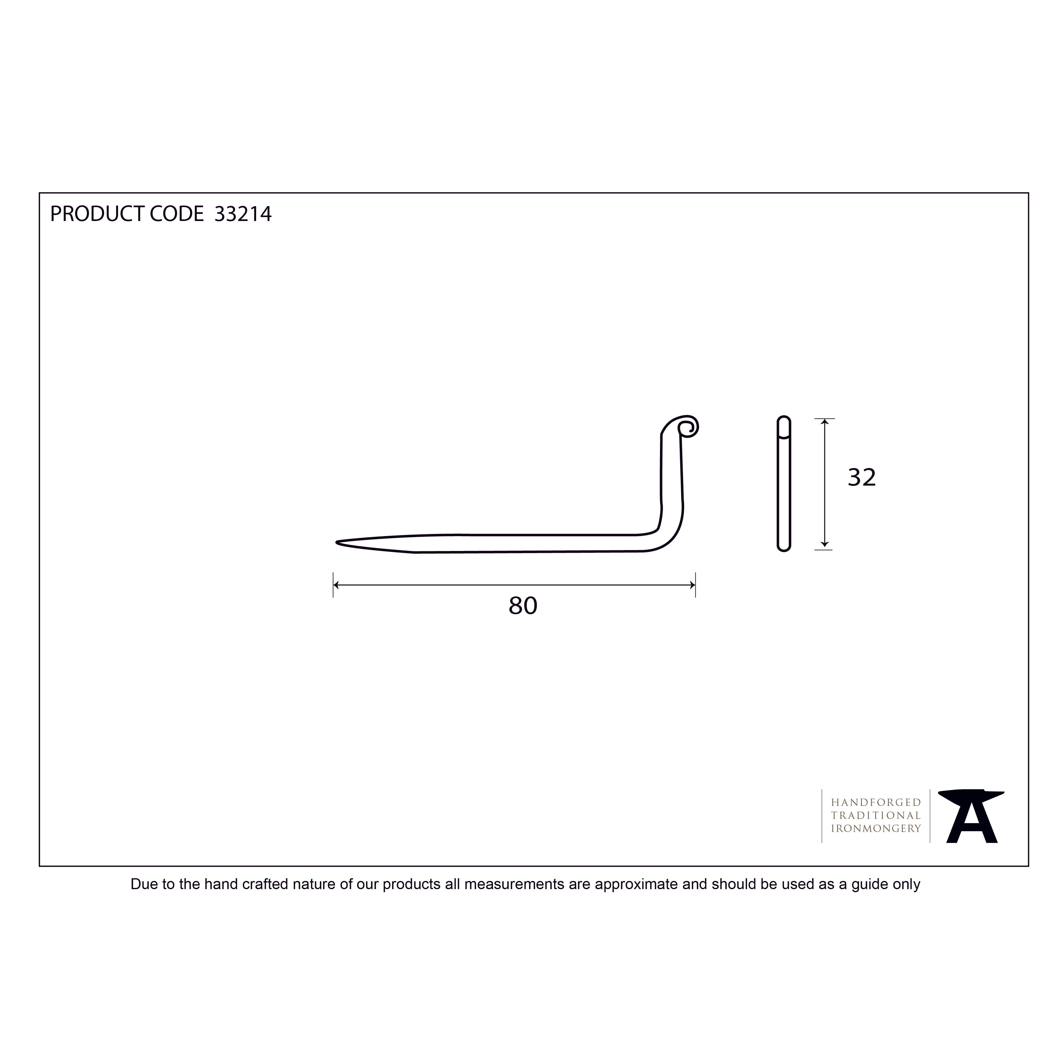Beeswax L Hook - Large | From The Anvil-L Hooks-Yester Home