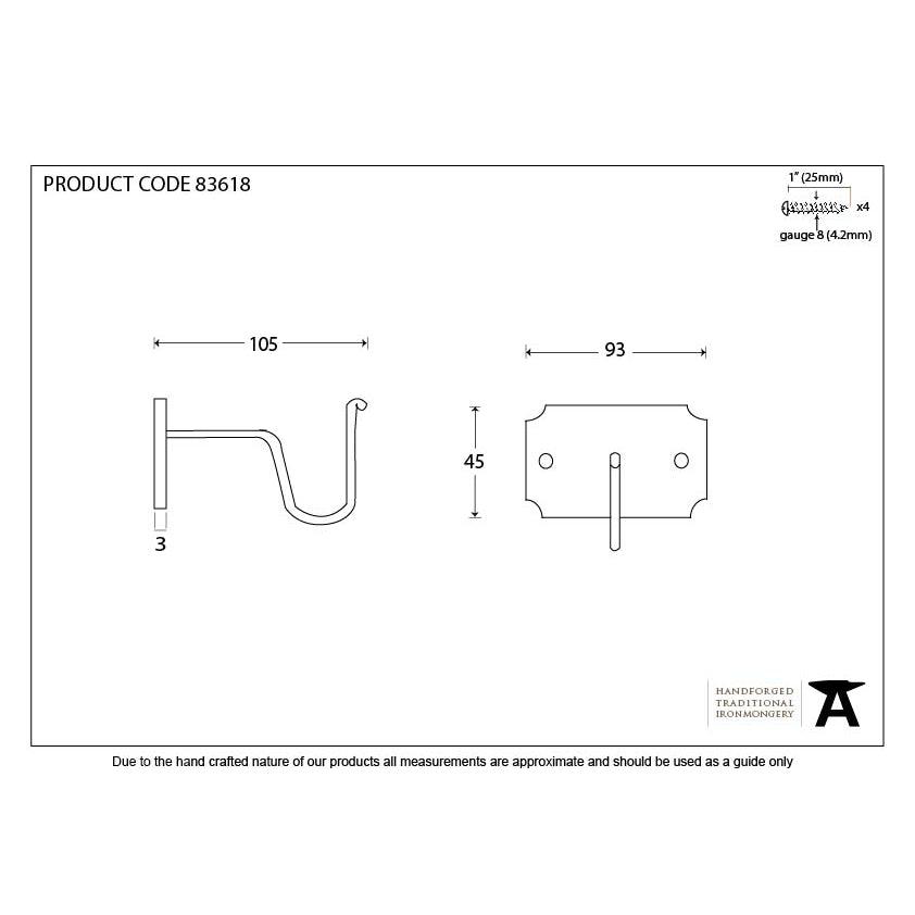 Beeswax Mounting Bracket (pair) | From The Anvil-Brackets-Yester Home