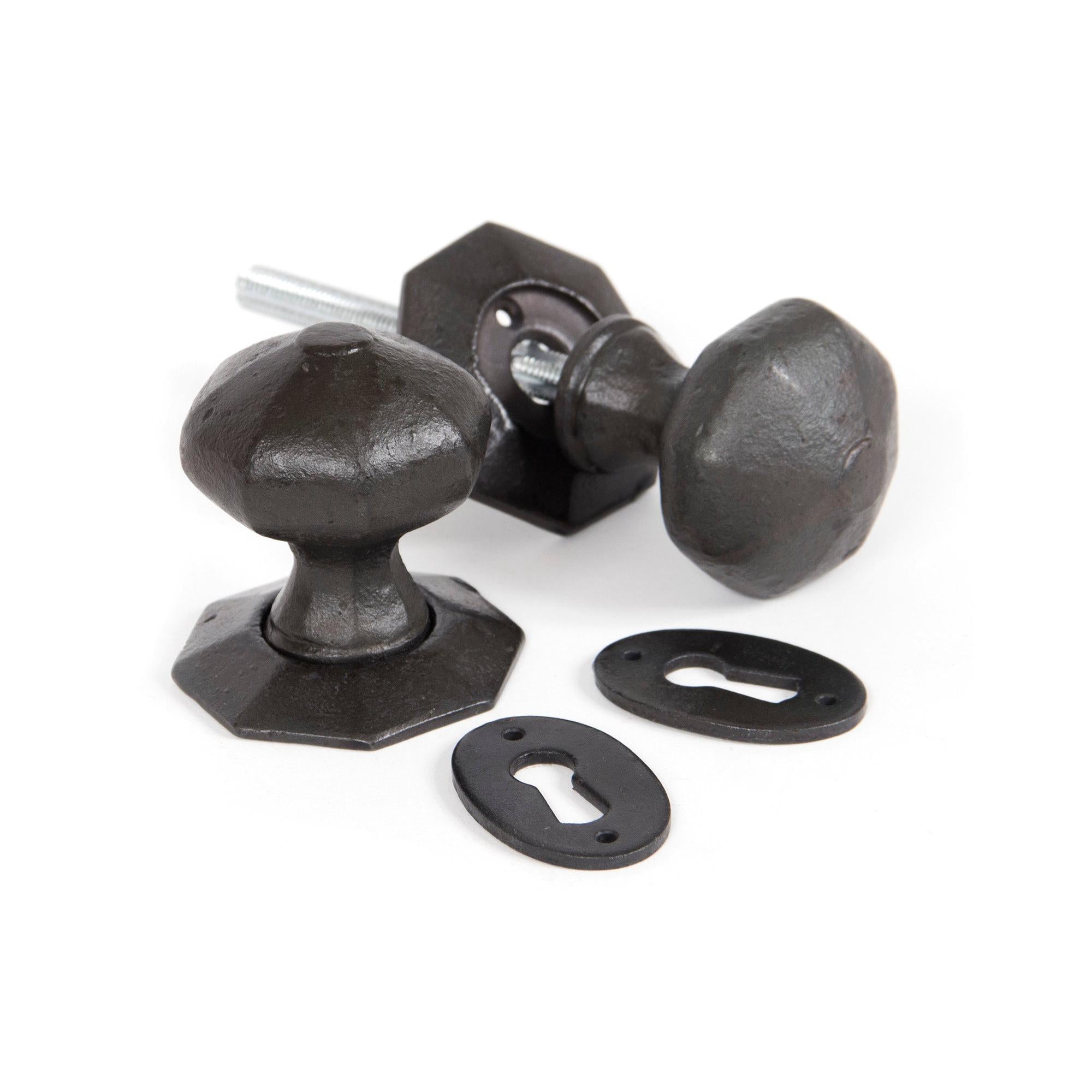 Beeswax Octagonal Mortice/Rim Knob Set | From The Anvil - Mortice Knobs - From The Anvil - Yester Home