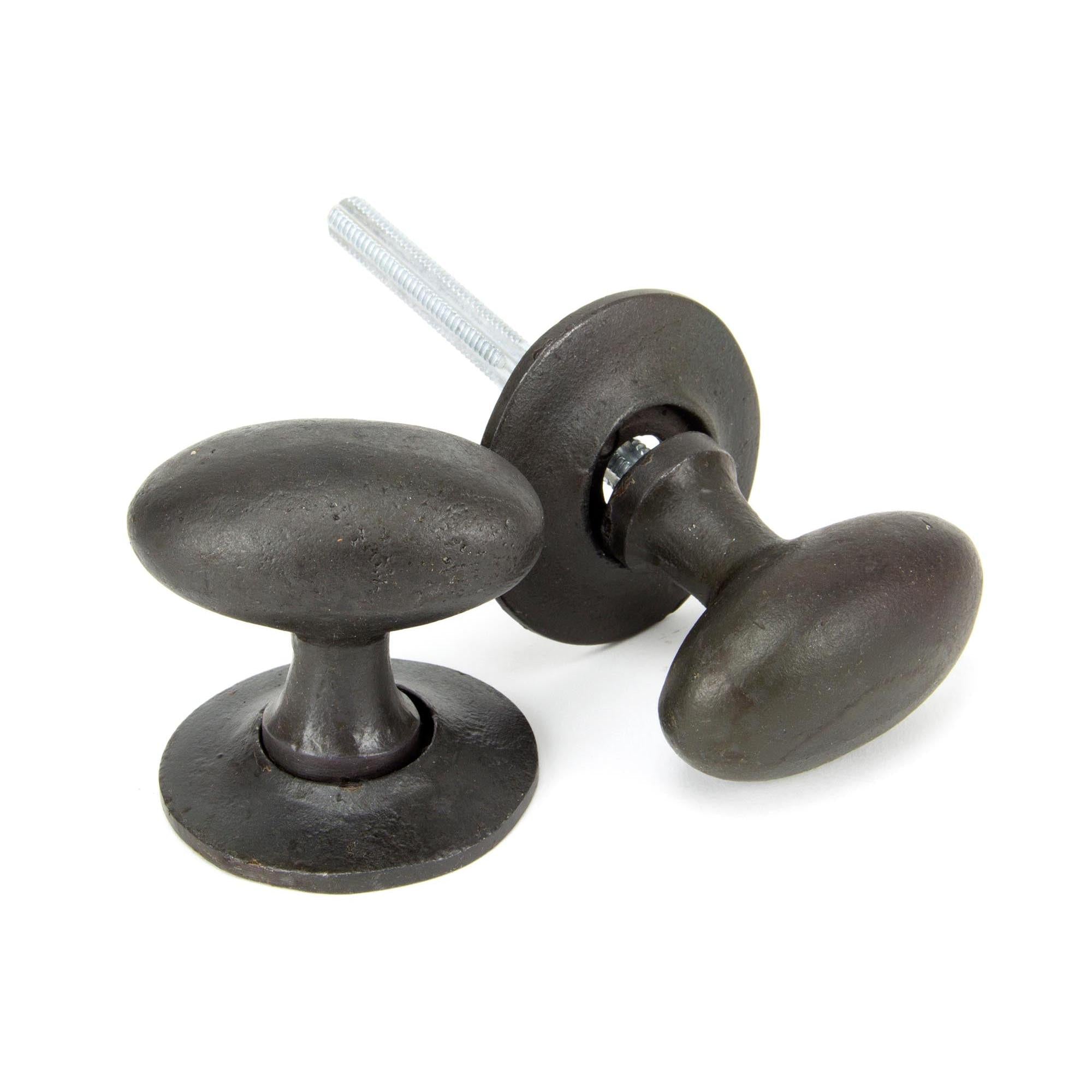 Beeswax Oval Mortice/Rim Knob Set | From The Anvil - Mortice Knobs - From The Anvil - Yester Home