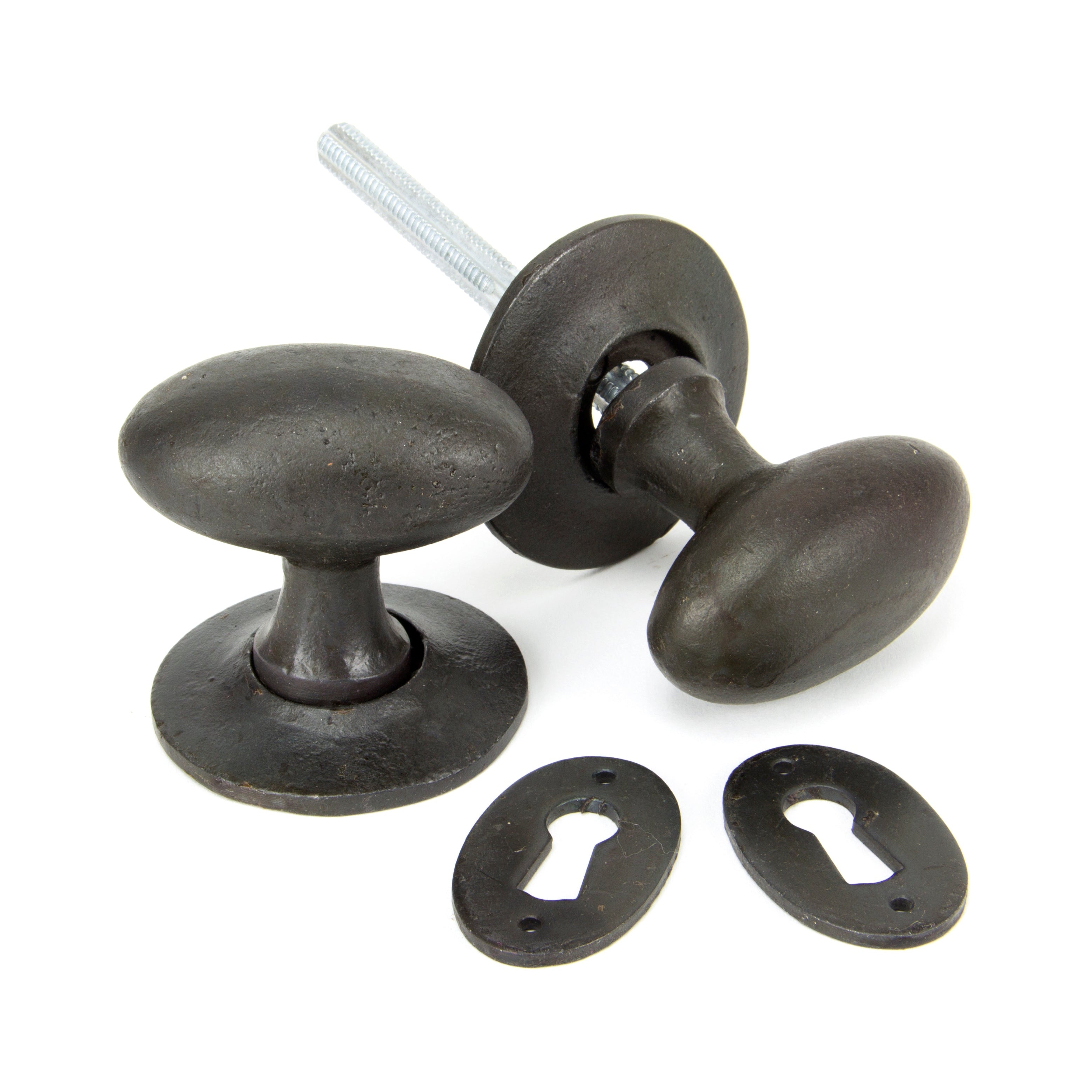 Beeswax Oval Mortice/Rim Knob Set | From The Anvil-Mortice Knobs-Yester Home