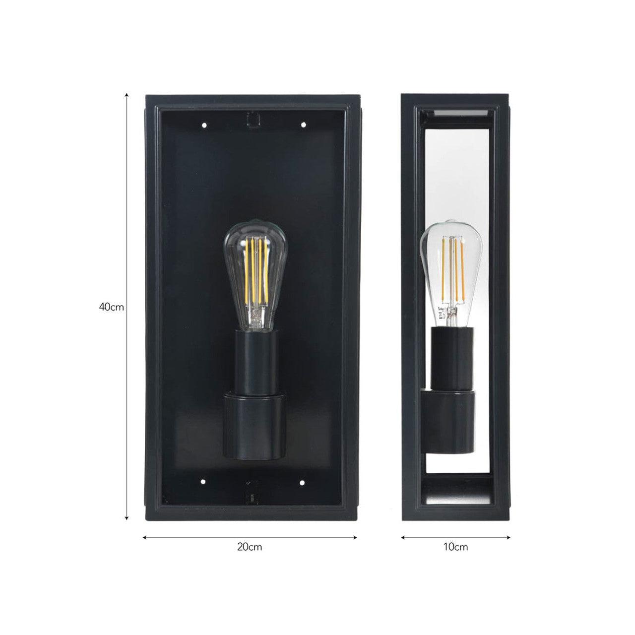 Belgrave Outdoor Lantern, Tall in Carbon - Steel-Outdoor Lighting-Yester Home