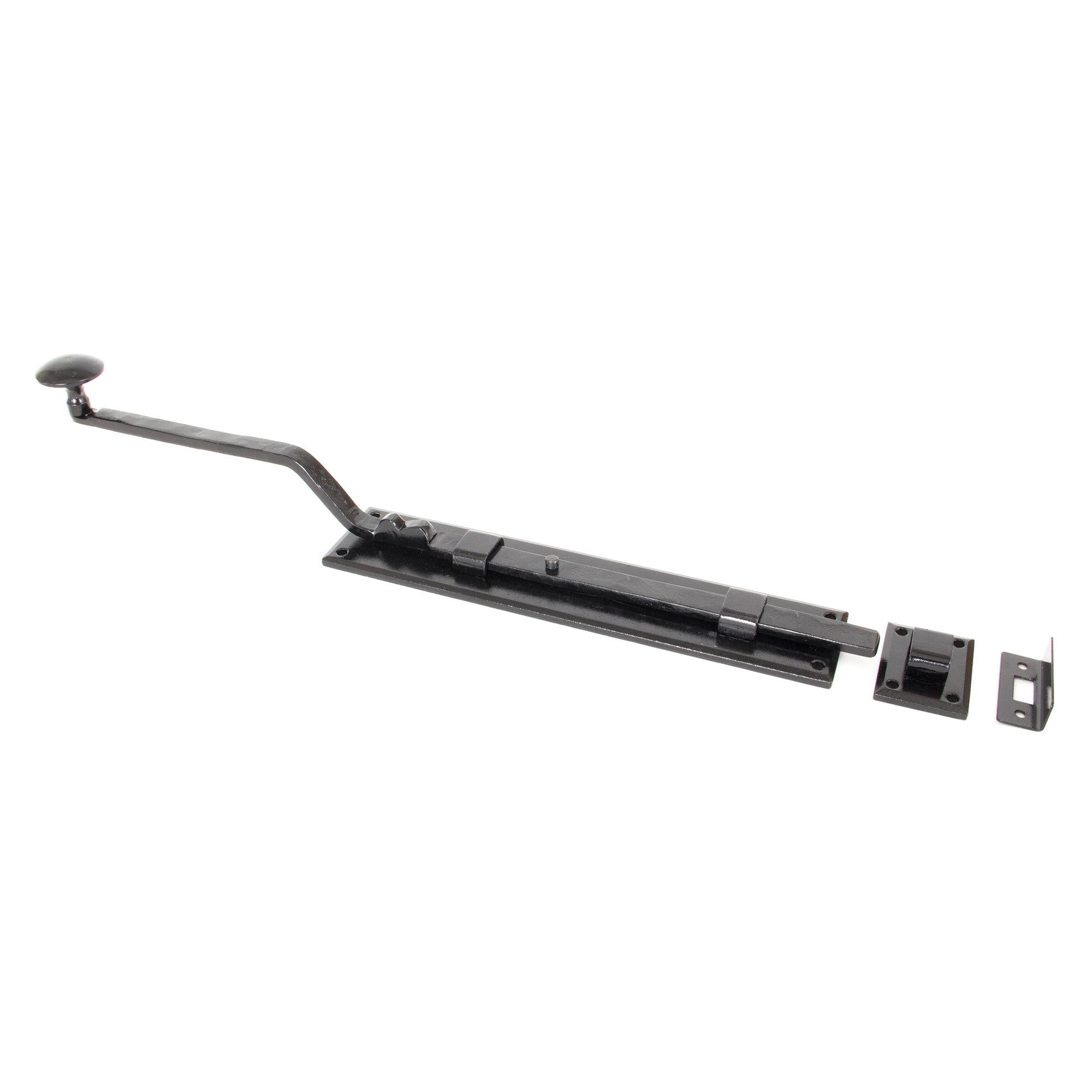 Black 10" French Door Bolt | From The Anvil - Bolts - From The Anvil - Yester Home