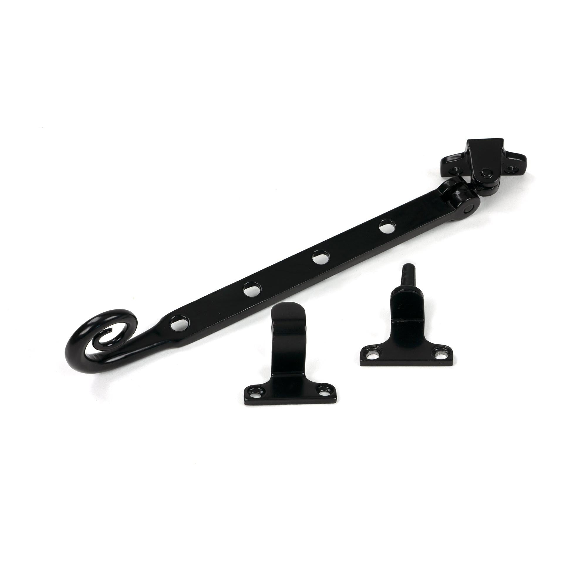 Black 10" Monkeytail Stay (Steel Window) - Stays - From The Anvil - Yester Home
