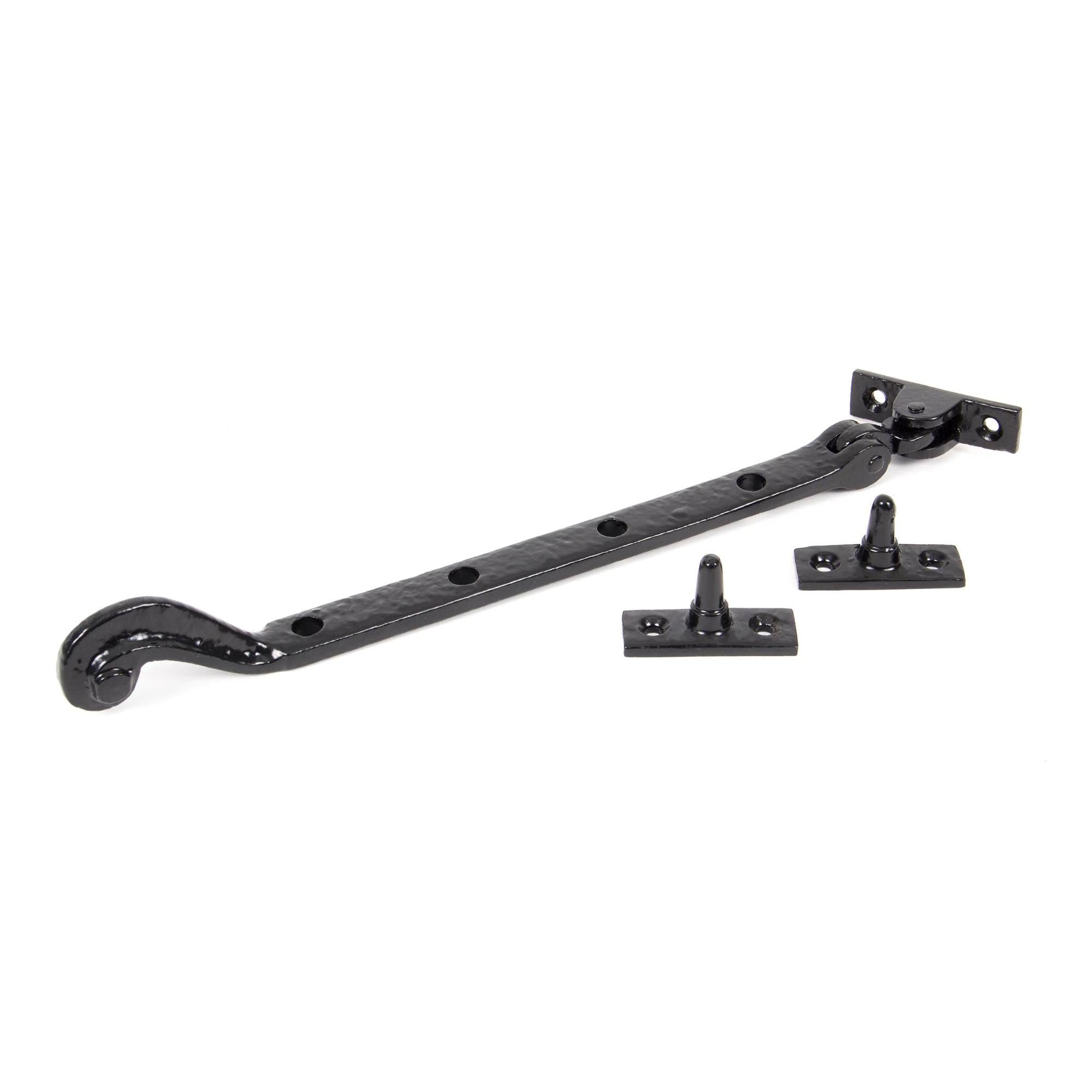 Black 11" Rosehead Stay | From The Anvil - Stays - From The Anvil - Yester Home