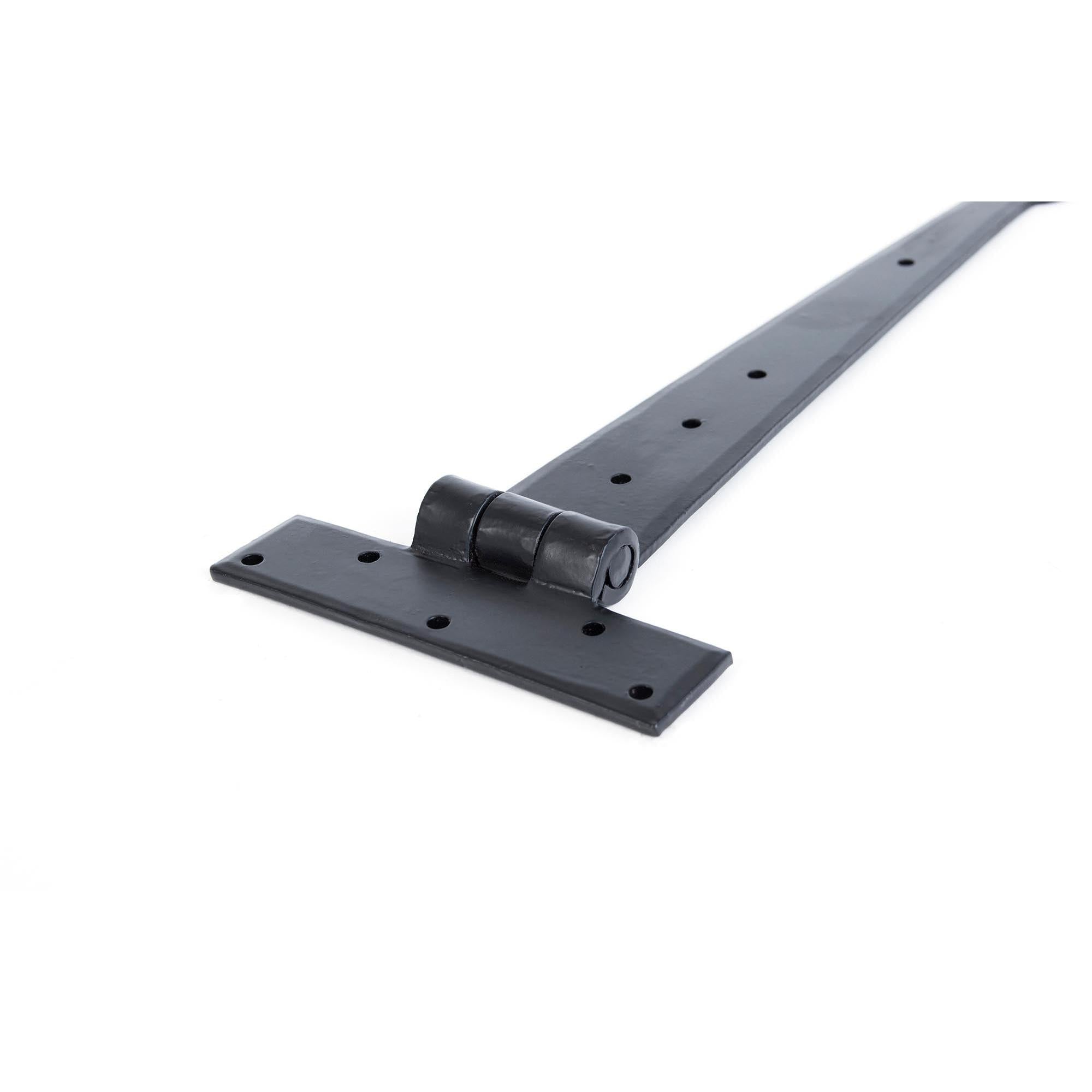 Black 12" Penny End T Hinge (pair) | From The Anvil - T Hinges - From The Anvil - Yester Home