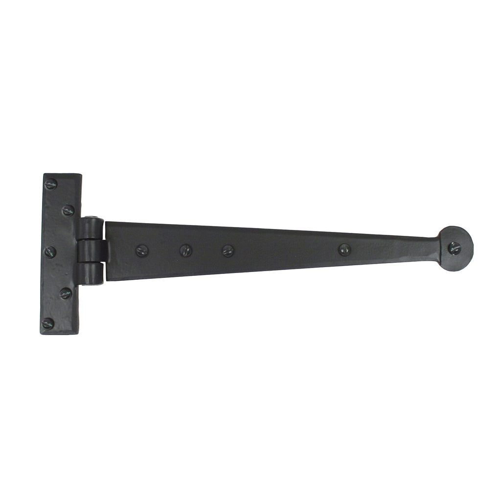 Black 12" Penny End T Hinge (pair) | From The Anvil-T Hinges-Yester Home