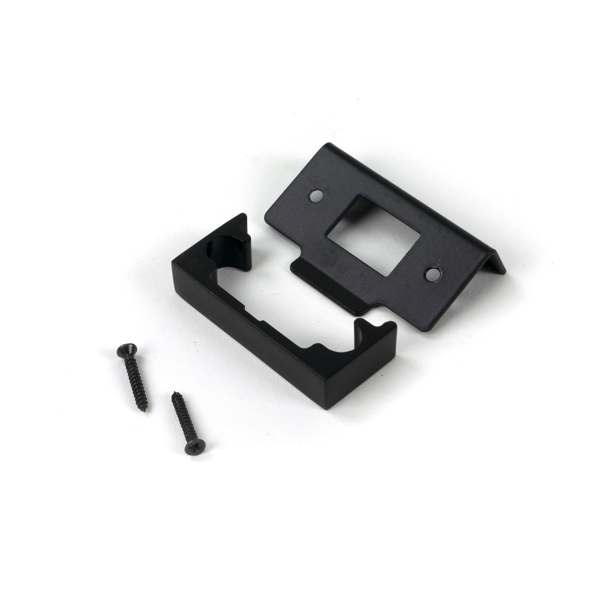 Black ½" Rebate Kit for Tubular Mortice Latch | From The Anvil - Latches - From The Anvil - Yester Home