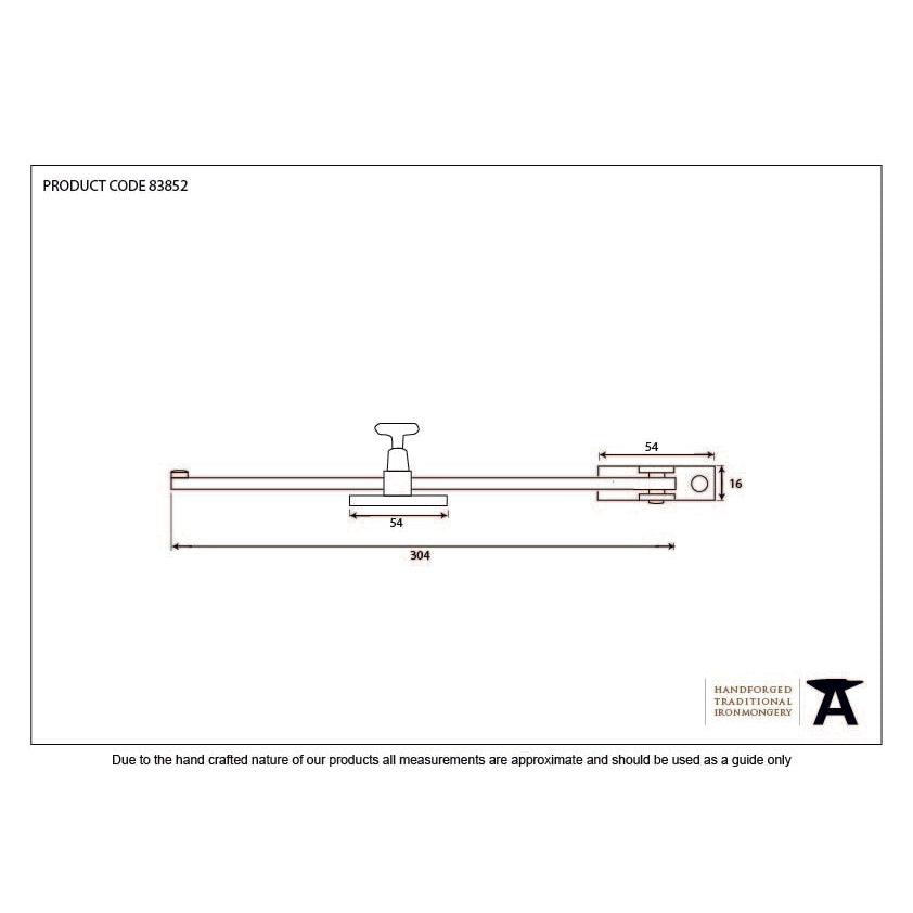 Black 12" Sliding Stay | From The Anvil-Stays-Yester Home