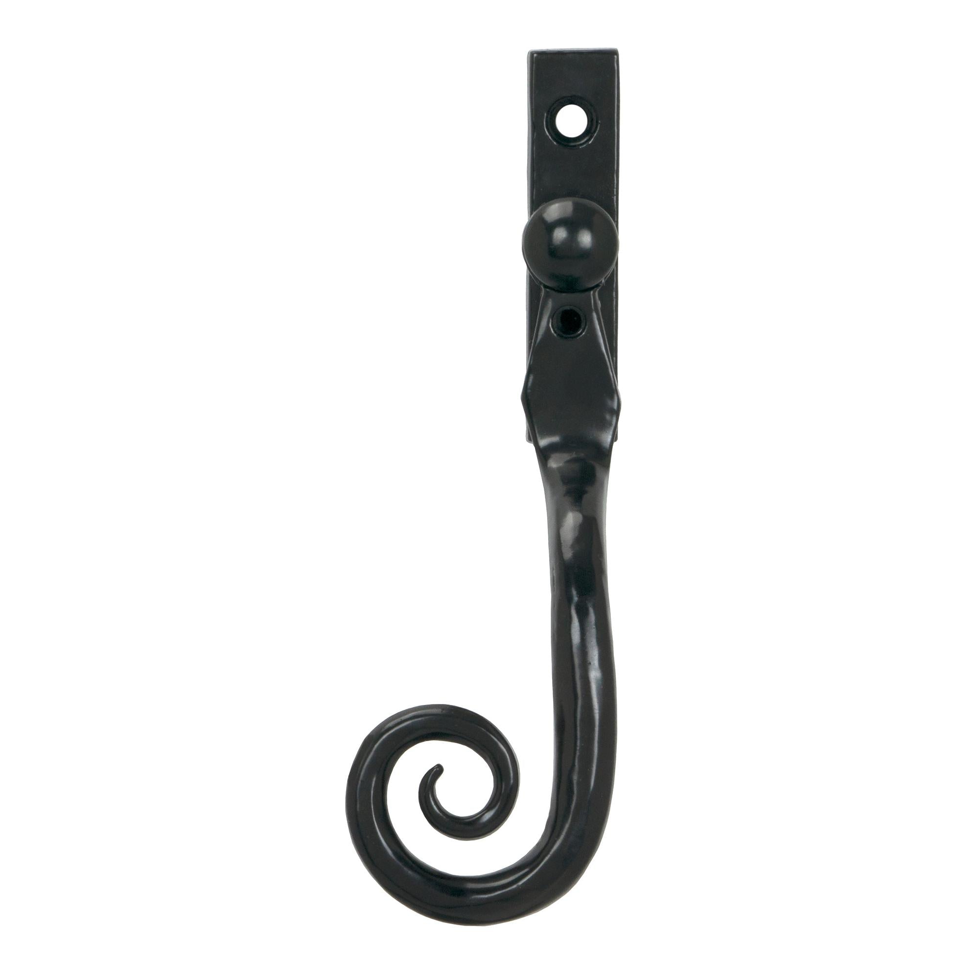 Black 16mm Monkeytail Espag - LH | From The Anvil - Espag. Fasteners - From The Anvil - Yester Home