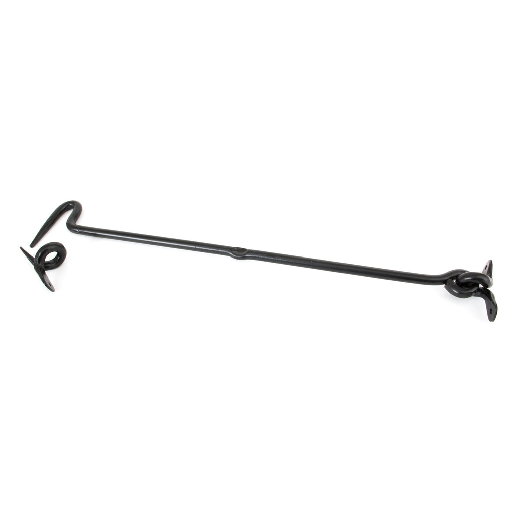 Black 18" Forged Cabin Hook | From The Anvil-Cabin Hooks-Yester Home