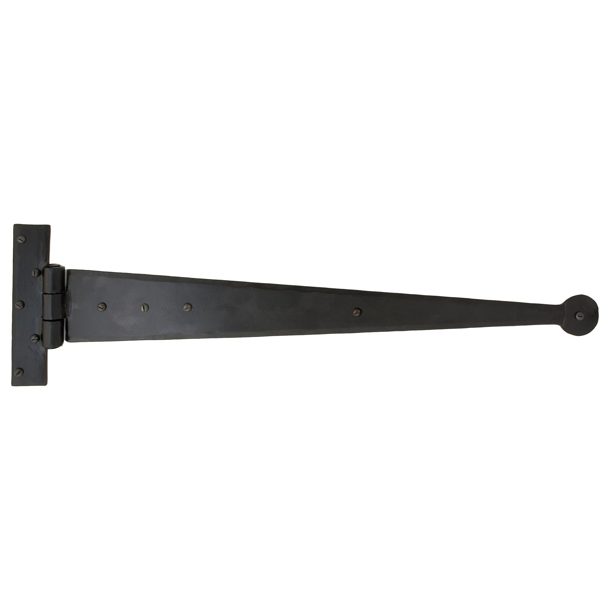Black 18" Penny End T Hinge (pair) | From The Anvil - T Hinges - From The Anvil - Yester Home
