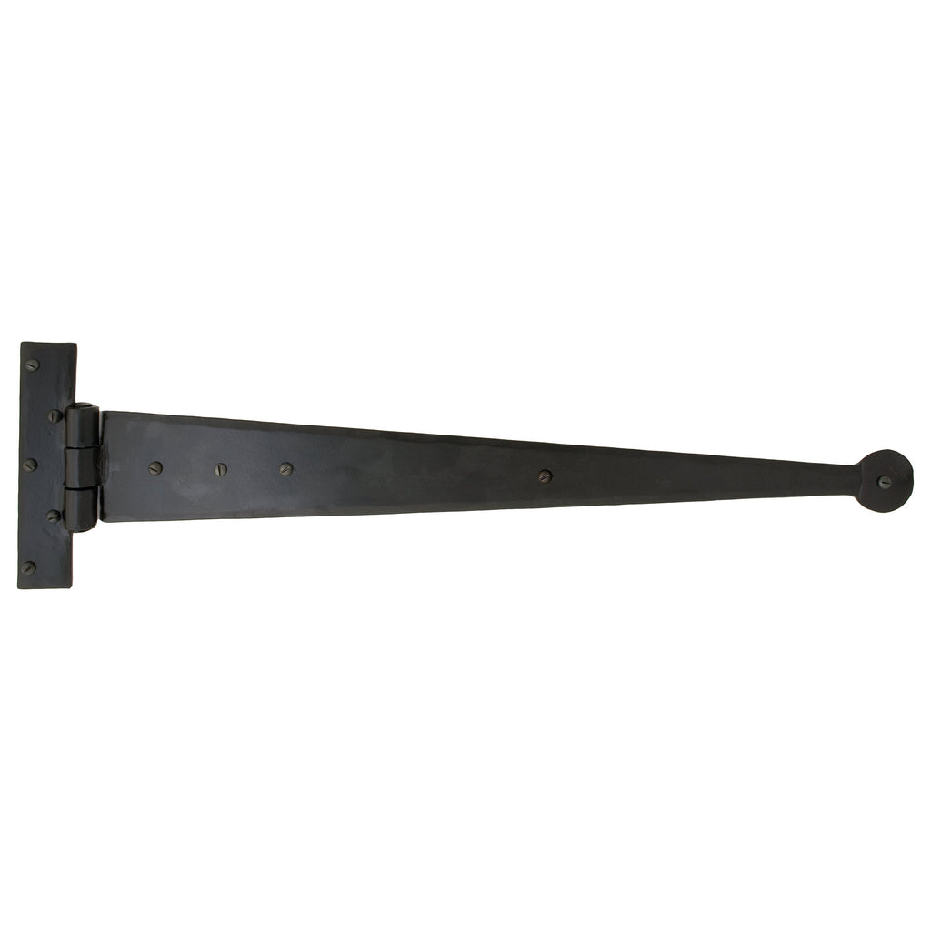 Black 18" Penny End T Hinge (pair) | From The Anvil-T Hinges-Yester Home