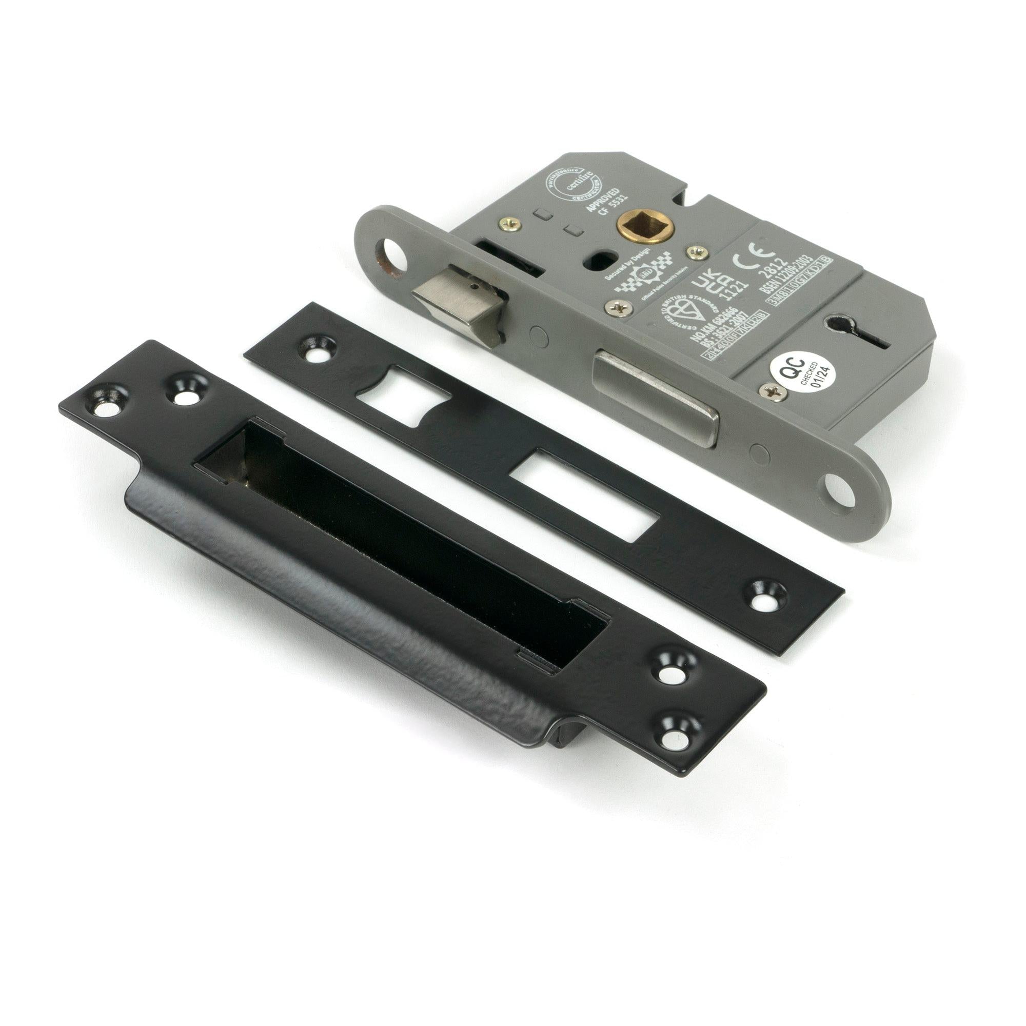 Black 2½" 5 Lever BS Sash Lock | From The Anvil - Sash Locks - From The Anvil - Yester Home