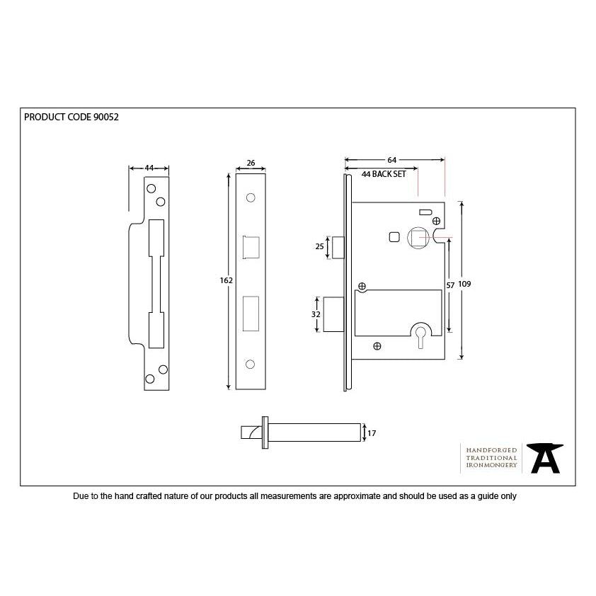 Black 2½" 5 Lever Heavy Duty BS Sash Lock | From The Anvil-Sash Locks-Yester Home