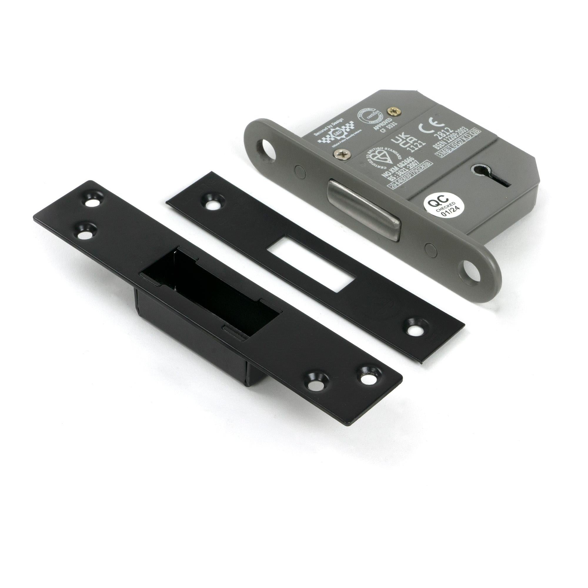 Black 2½" BS 5 Lever Deadlock KA | From The Anvil - Deadlocks & Deadbolts - From The Anvil - Yester Home