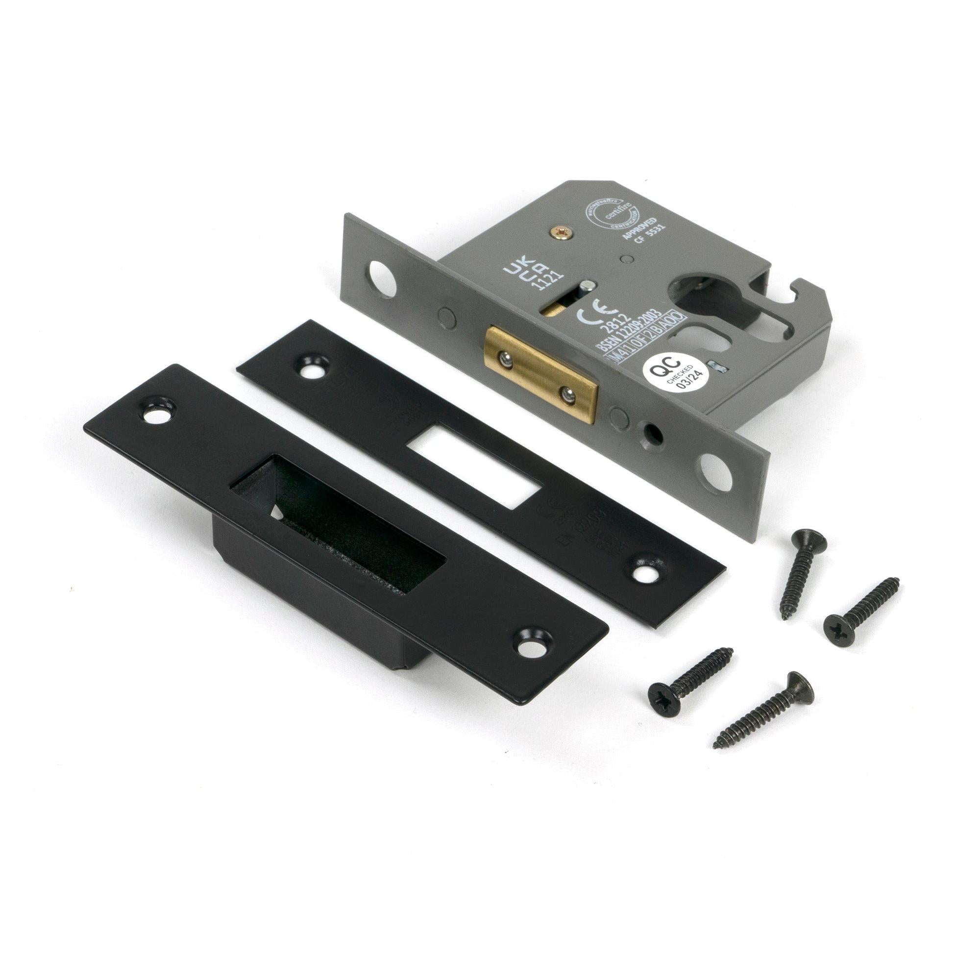 Black 2½" Euro Profile Dead Lock | From The Anvil - Deadlocks & Deadbolts - From The Anvil - Yester Home
