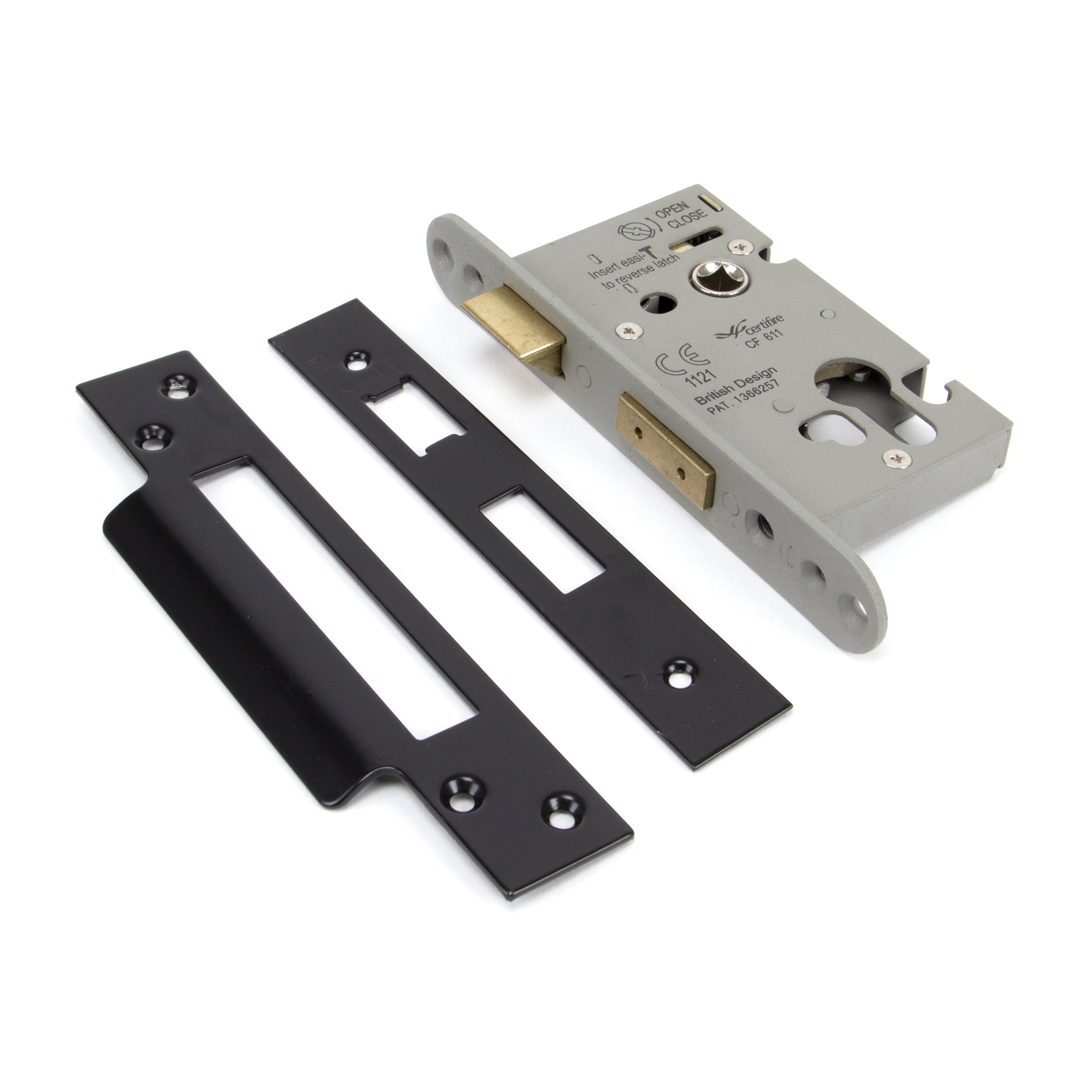 Black 2½" Euro Profile Sash Lock | From The Anvil-Euro Locks-Yester Home
