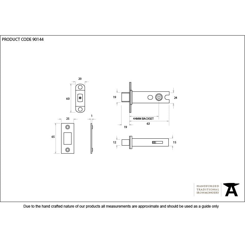 Black 2½" Heavy Duty Tubular Deadbolt | From The Anvil-Deadlocks & Deadbolts-Yester Home