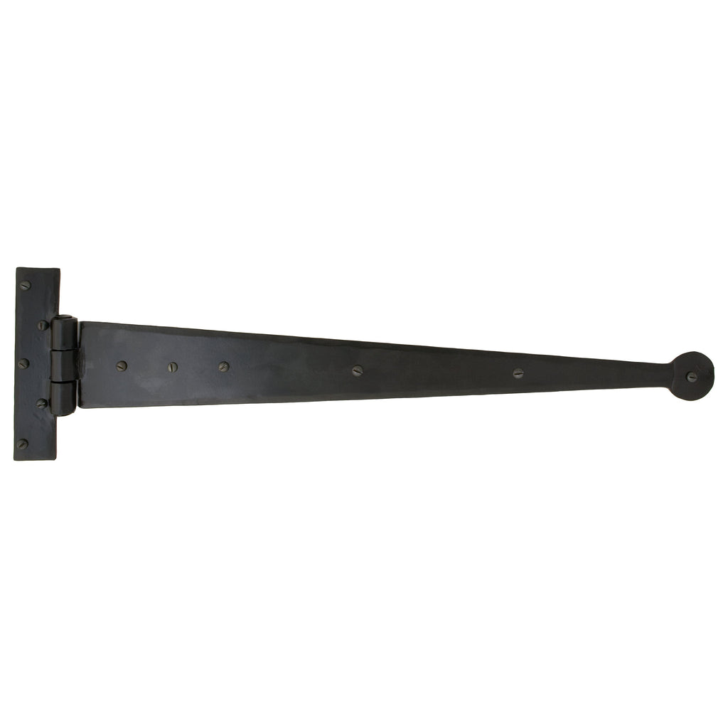 Black 22" Penny End T Hinge (pair) | From The Anvil-T Hinges-Yester Home