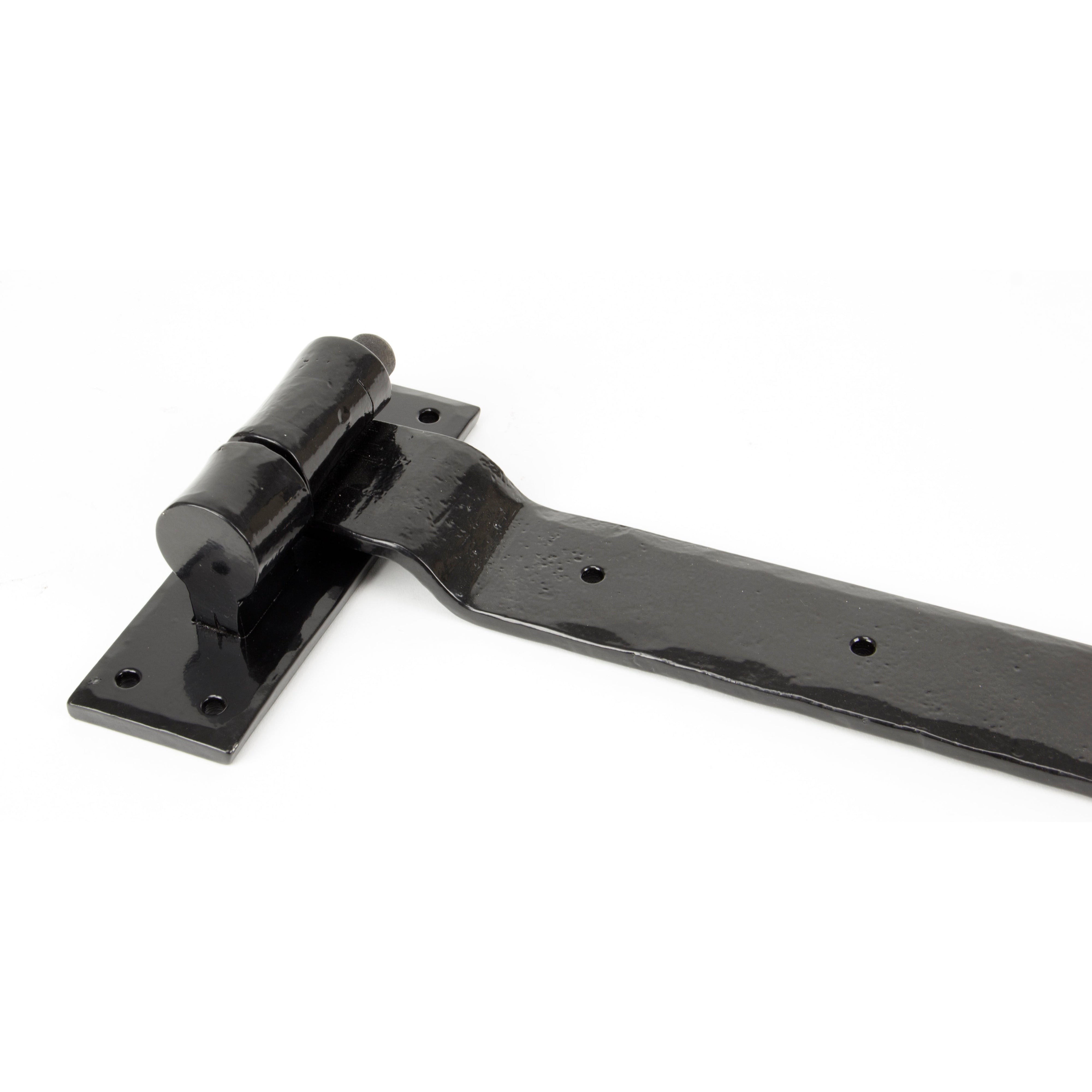 Black 24" Hook & Band Hinge - Cranked (pair) | From The Anvil-Hook & Band Hinges-Yester Home