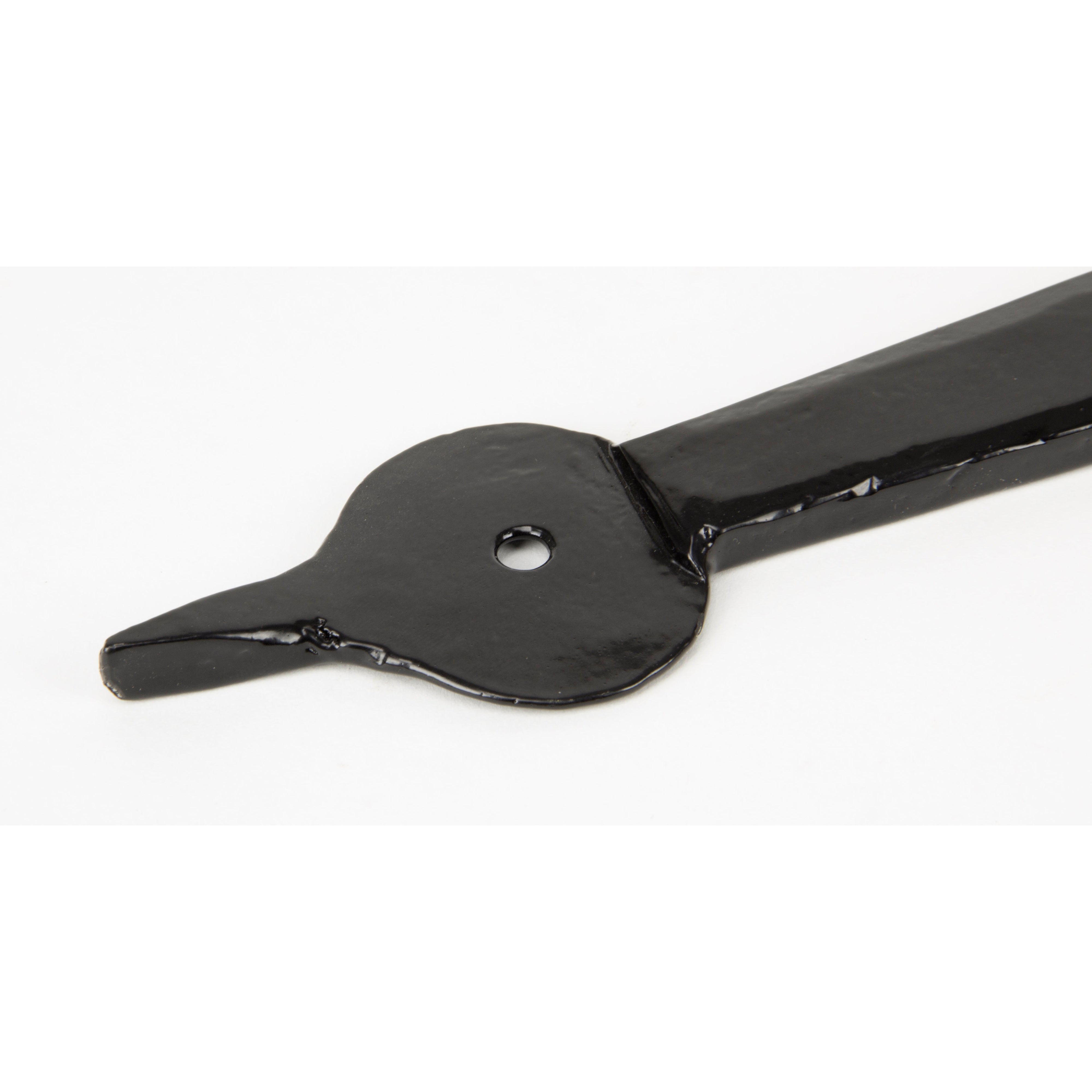 Black 24" Hook & Band Hinge - Cranked (pair) | From The Anvil-Hook & Band Hinges-Yester Home