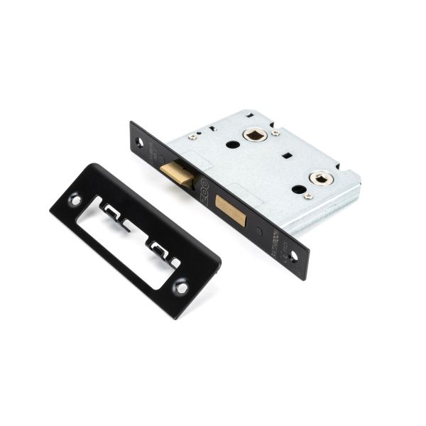 Black 3" Bathroom Mortice Lock | From The Anvil-Bathroom Locks-Yester Home