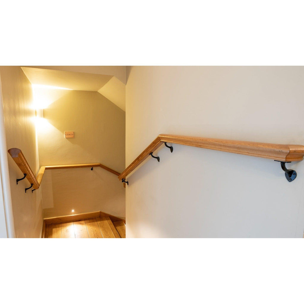 Black 3" Handrail Bracket | From The Anvil-Handrail Brackets-Yester Home