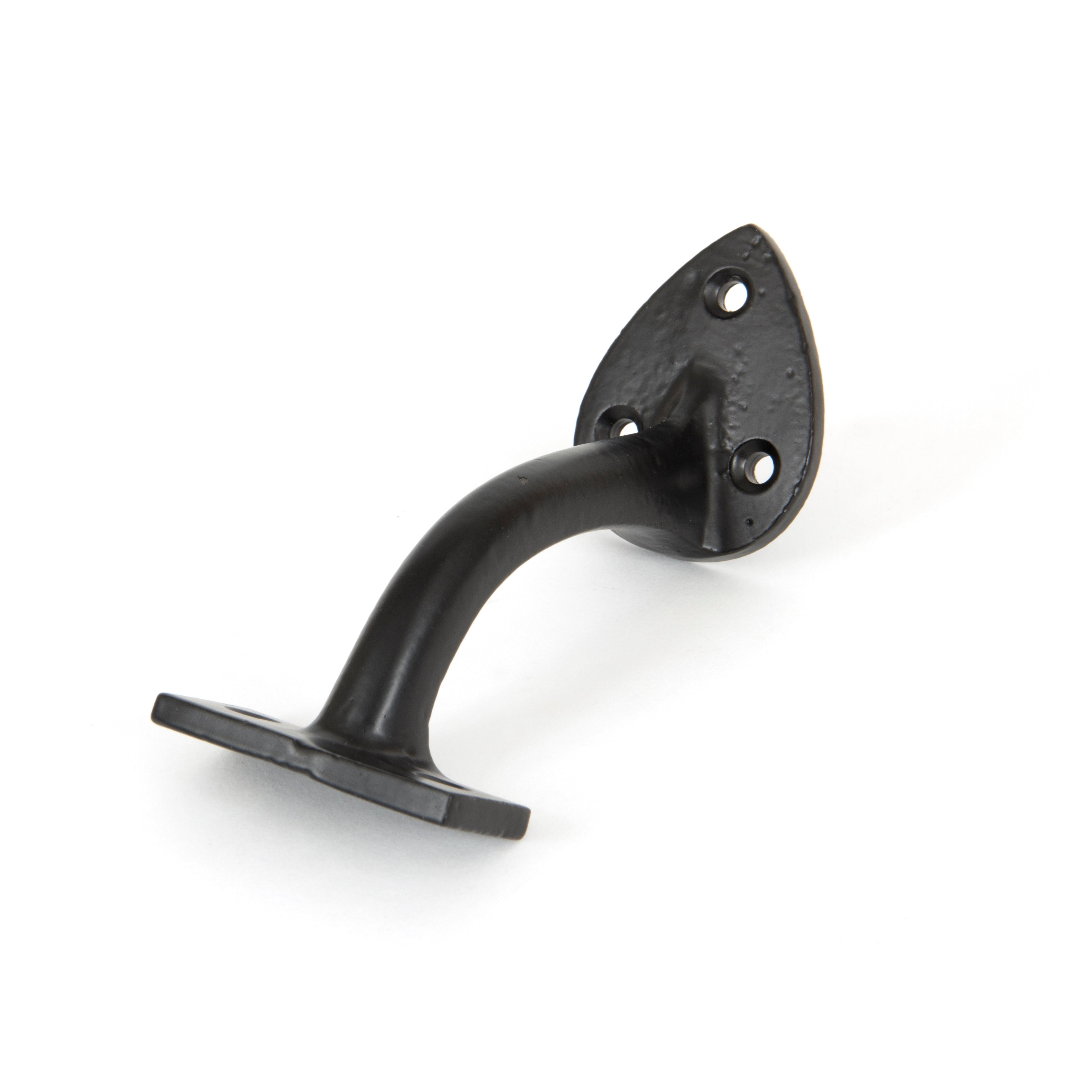 Black 3" Handrail Bracket | From The Anvil-Handrail Brackets-Yester Home