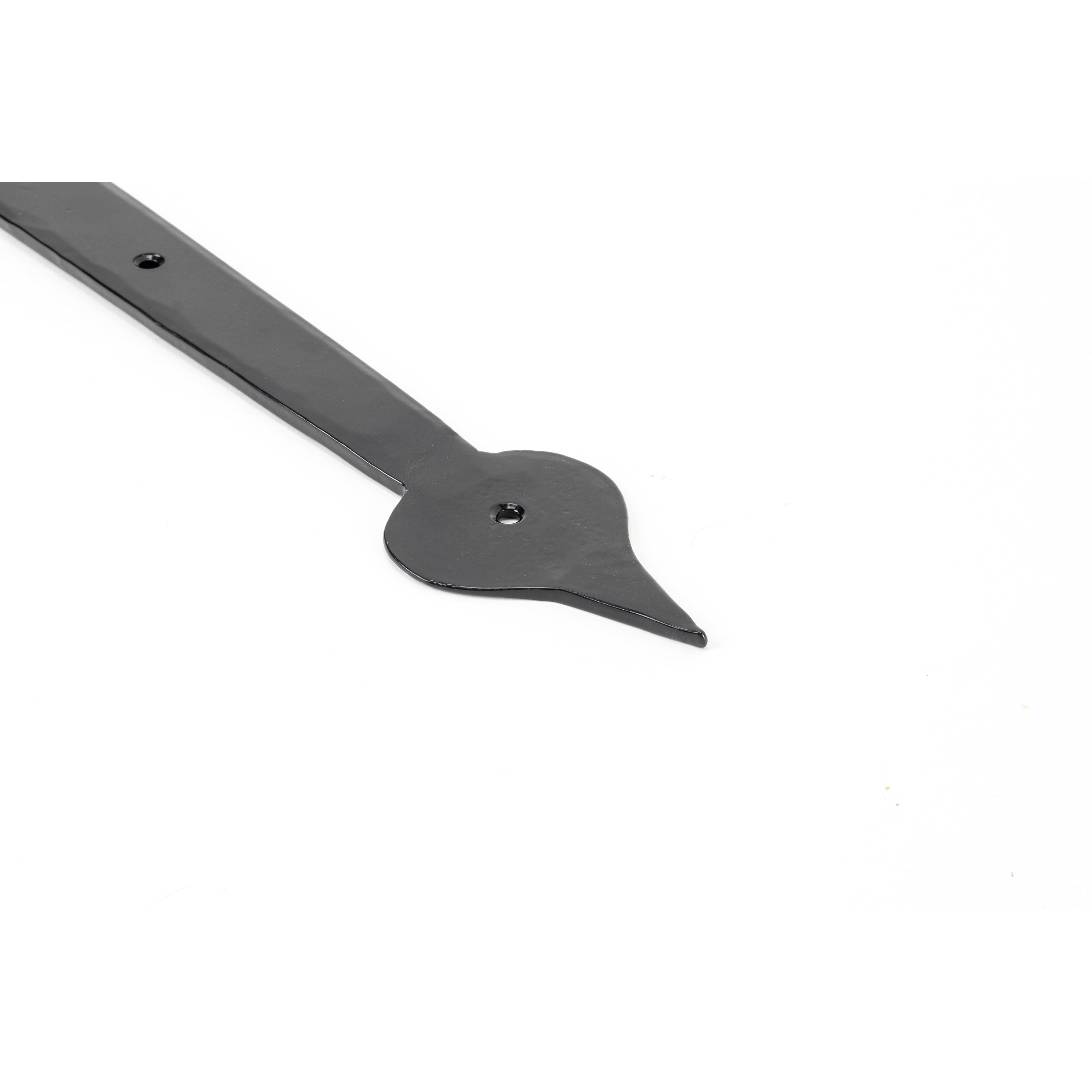 Black 35" Hook & Band Hinge - Cranked (pair) | From The Anvil-Hook & Band Hinges-Yester Home
