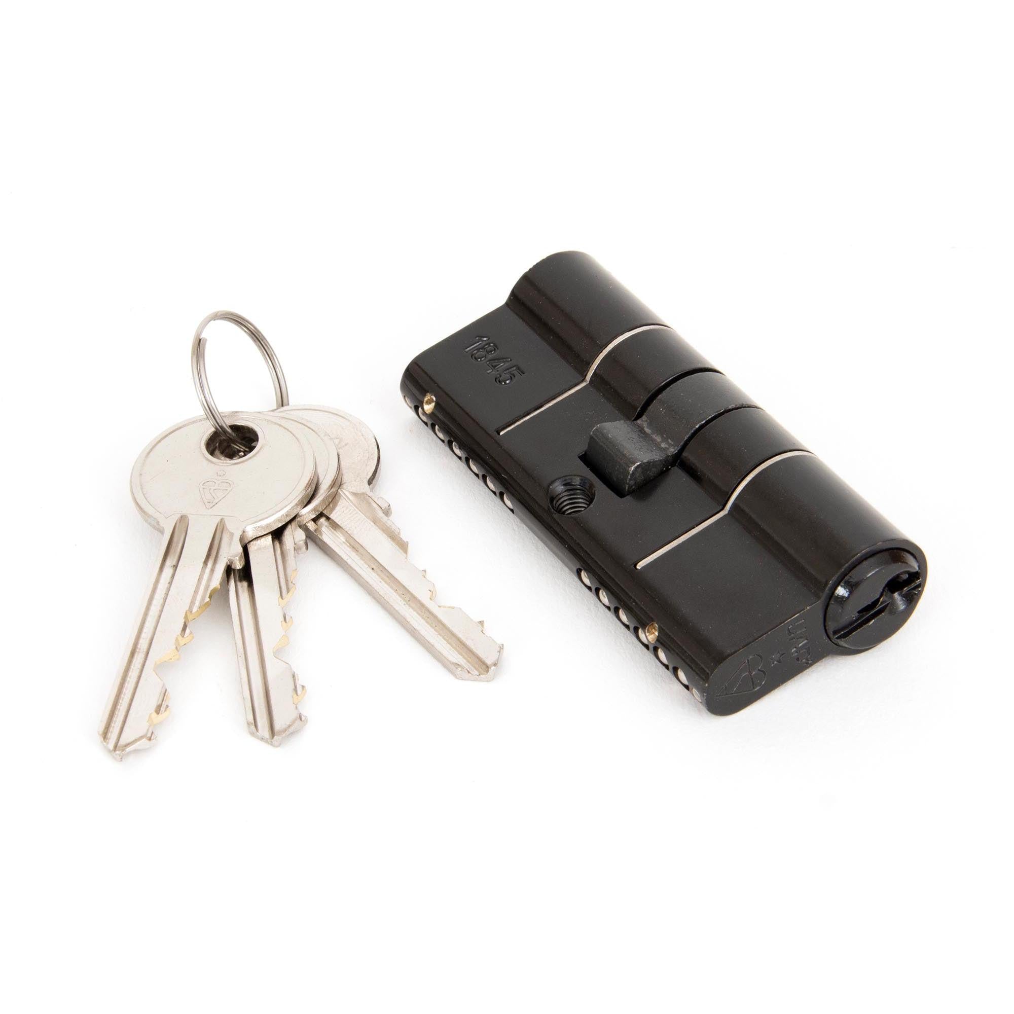 Black 35/35 6pin Euro Cylinder KA | From The Anvil - Euro Cylinders - From The Anvil - Yester Home