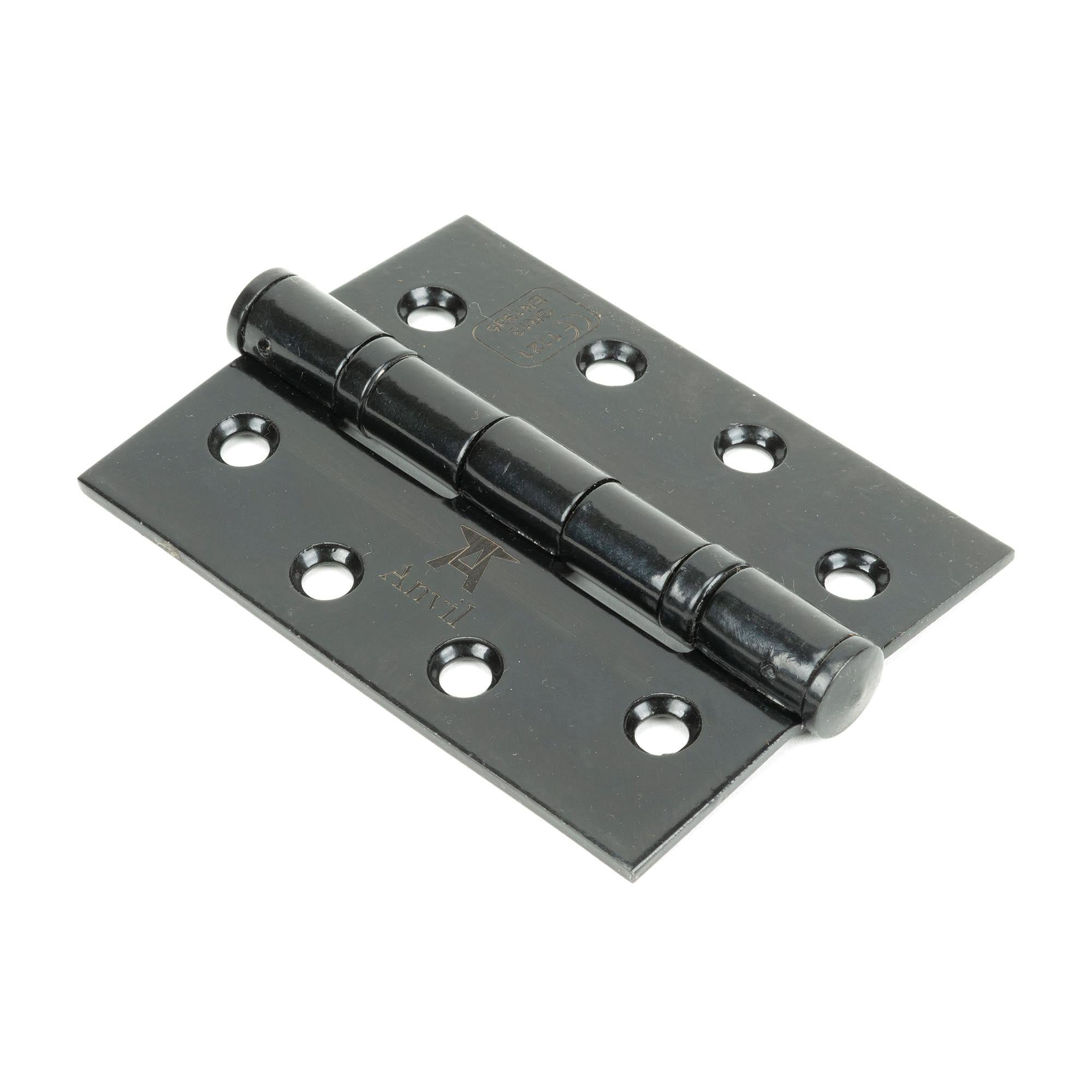 Black 4" Ball Bearing Butt Hinge (Pair) ss | From The Anvil - Butt Hinges - From The Anvil - Yester Home
