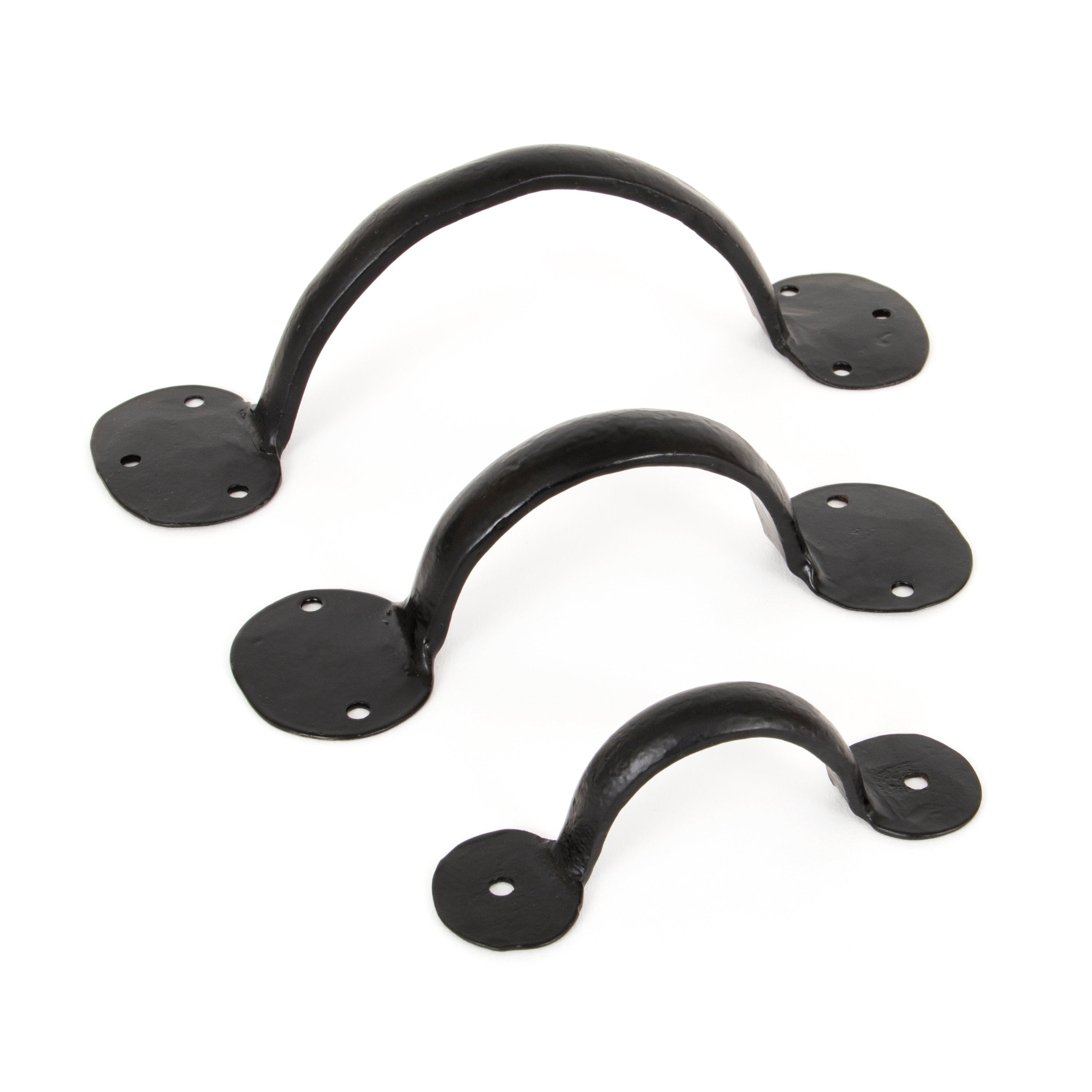 Black 4" Bean D Handle | From The Anvil-D Handles-Yester Home
