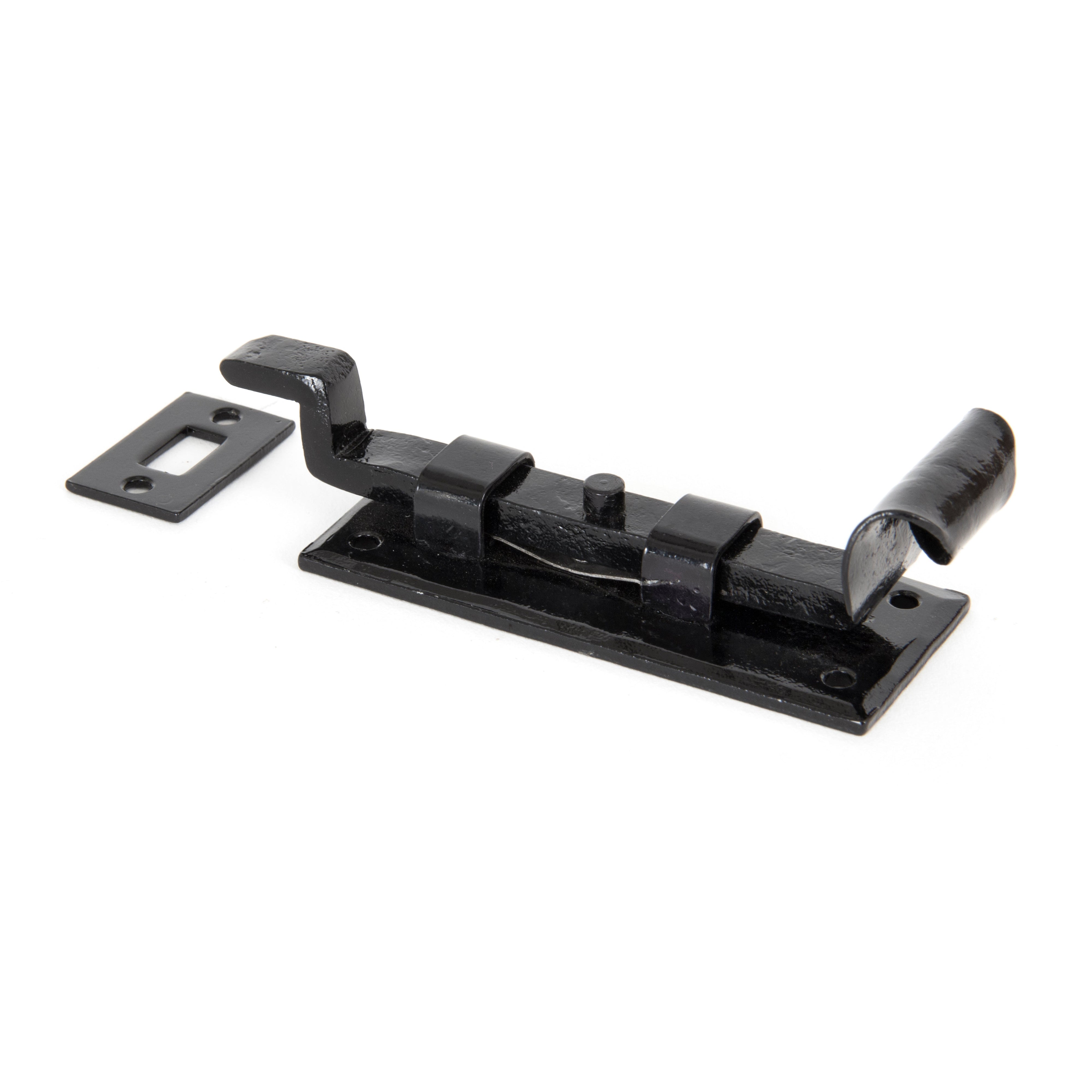 Black 4" Cranked Door Bolt | From The Anvil-Bolts-Yester Home